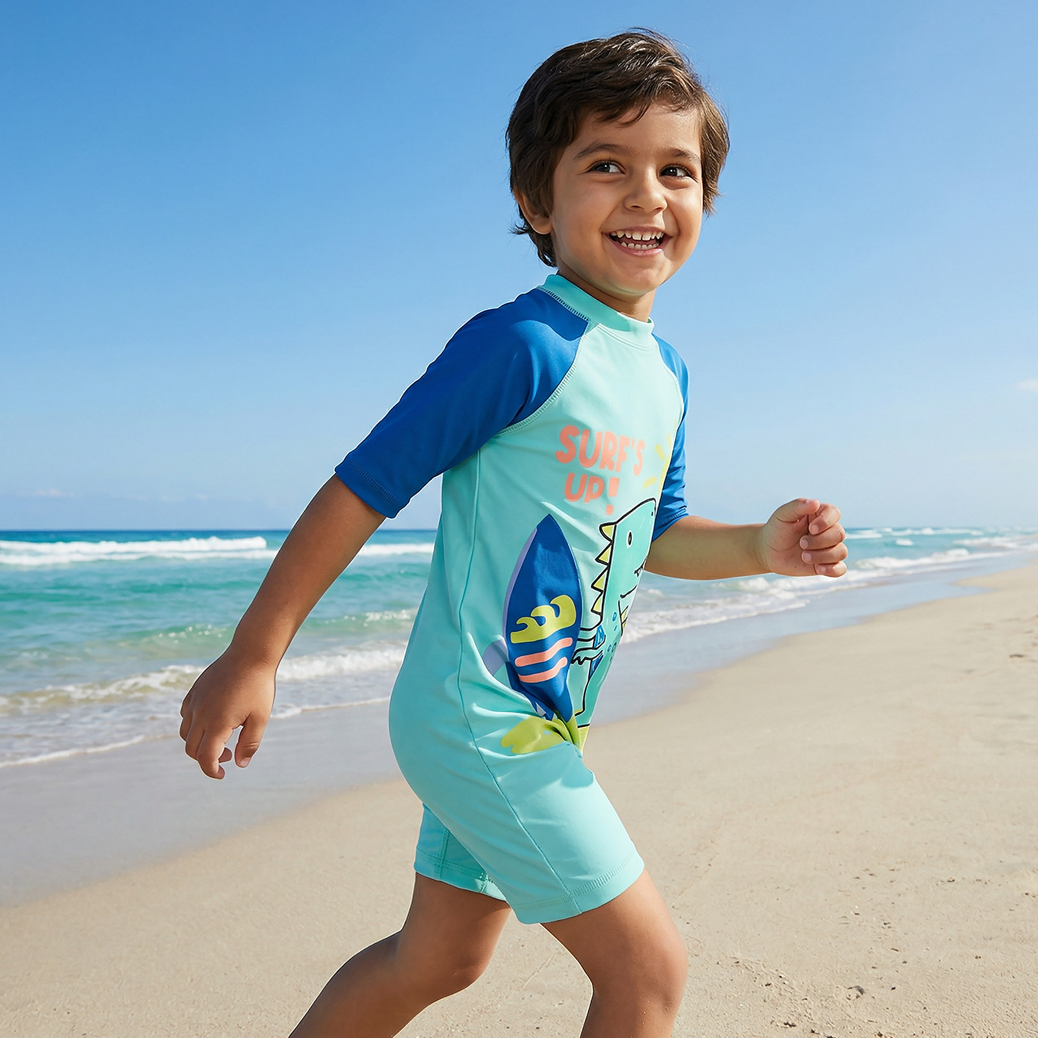 Juniors Boys Dinosaur Print Swimsuit-sports-boys-clothing-swimwear-image-1