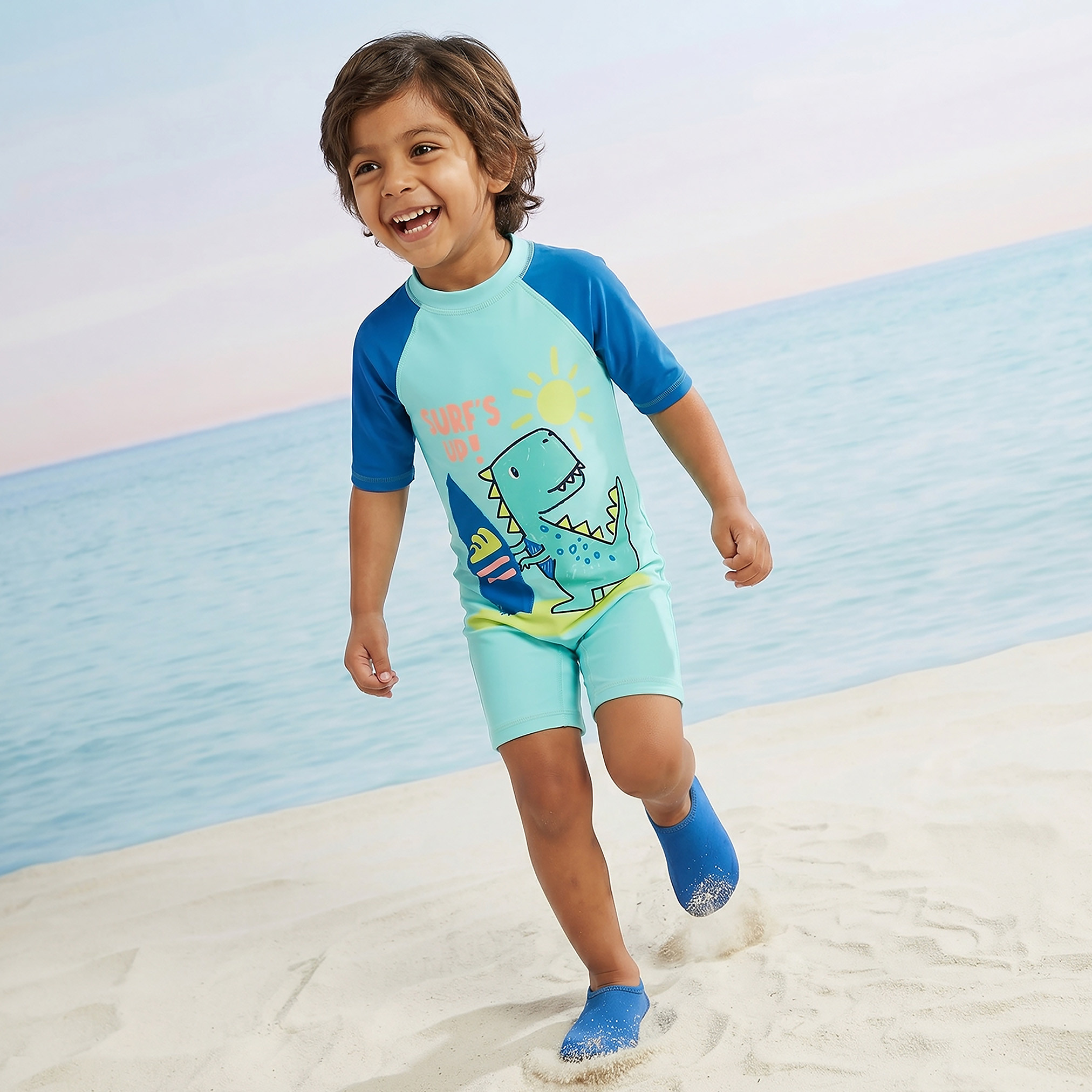 Juniors Boys Dinosaur Print Swimsuit-sports-boys-clothing-swimwear-image-2