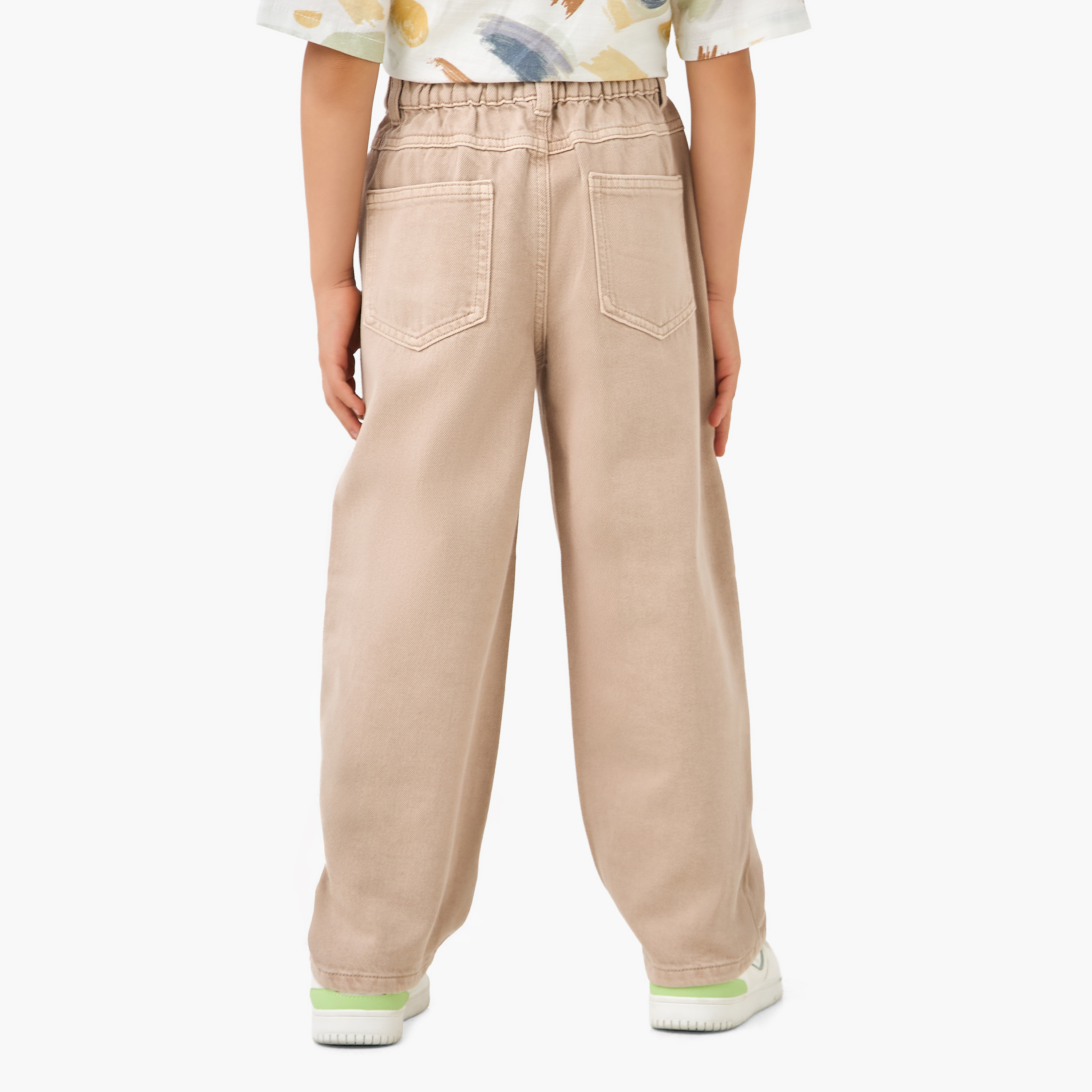Juniors Regular Fit Jeans with Elasticated Buttoned Waist-baby-boys-clothing-bottoms-jeans-image-3