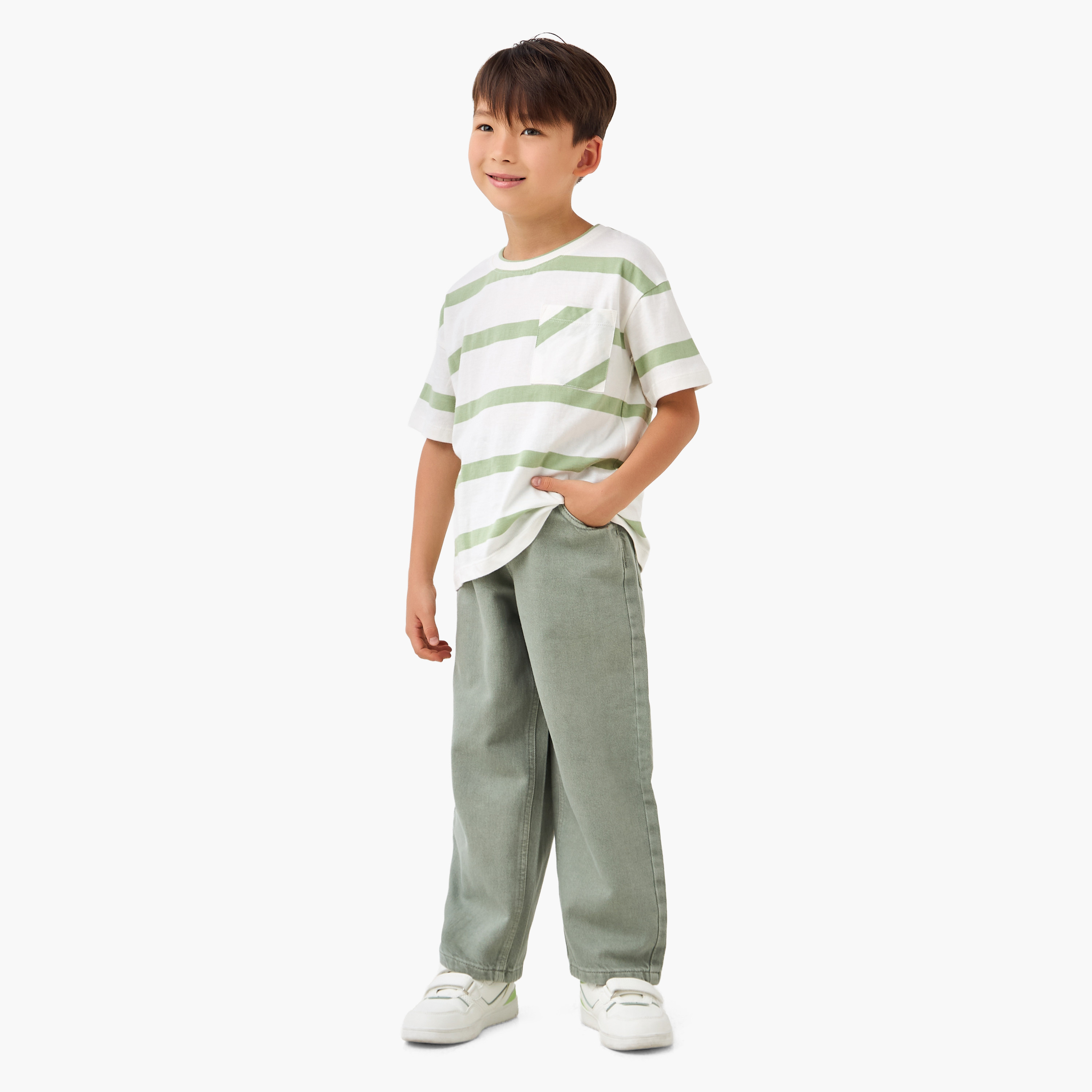 Juniors Regular Fit Jeans with Elasticated Buttoned Waist-baby-boys-clothing-bottoms-jeans-image-2