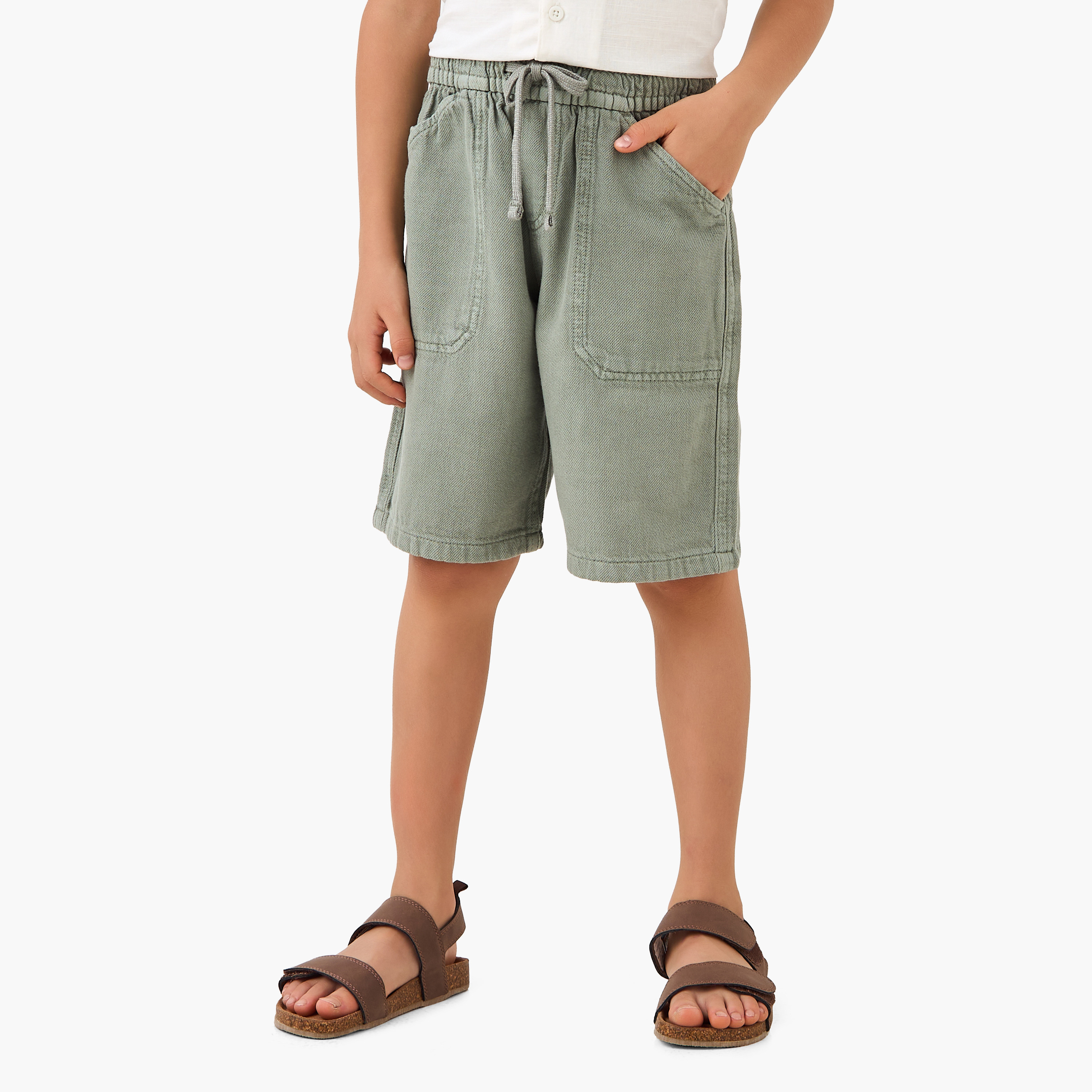 شورت بحزام خصر وجيوب من جونيورز-boys-clothing-bottoms-shorts-image-5
