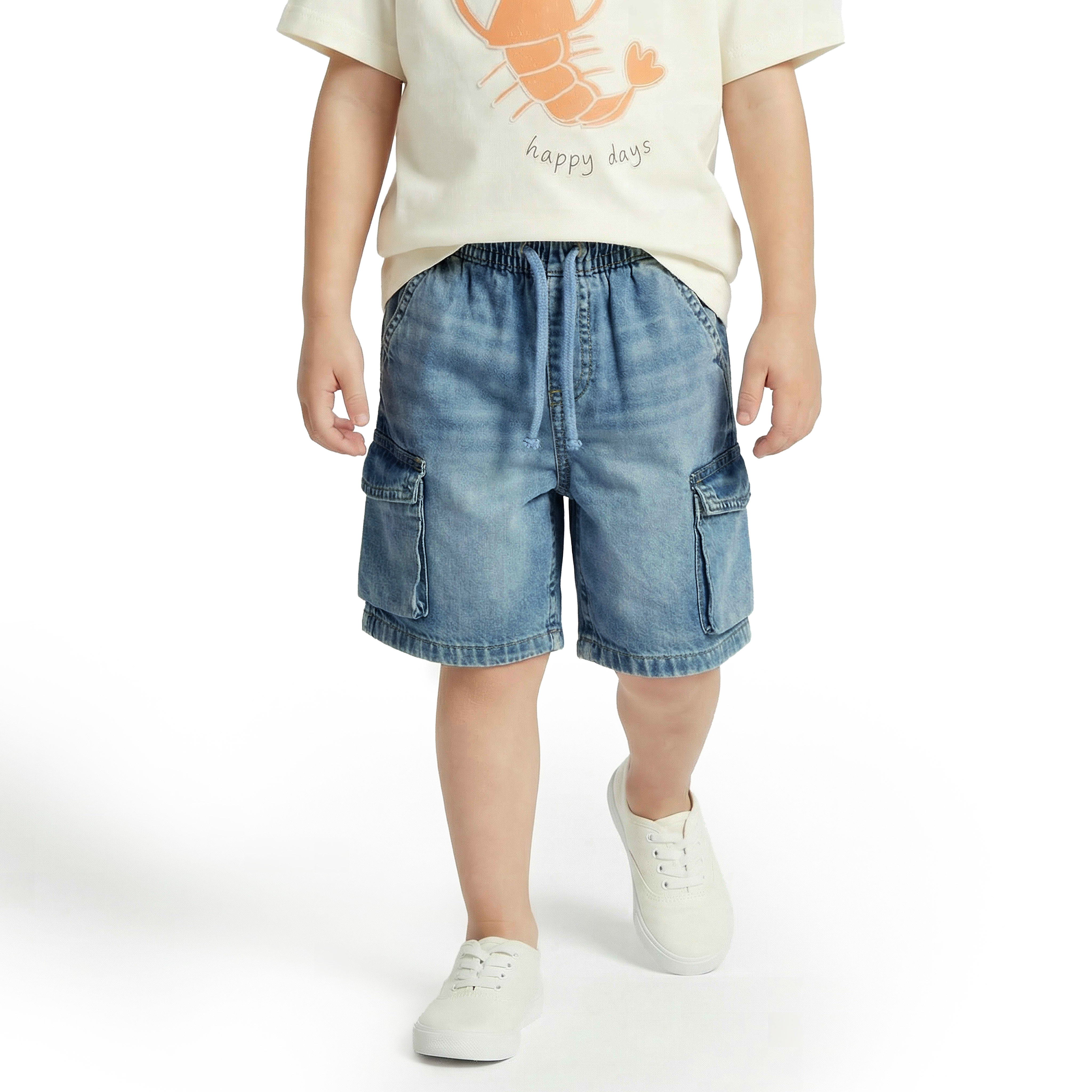 شورت دينم برباط خصر وجيوب كارجو من جونيورز-boys-clothing-bottoms-shorts-image-5