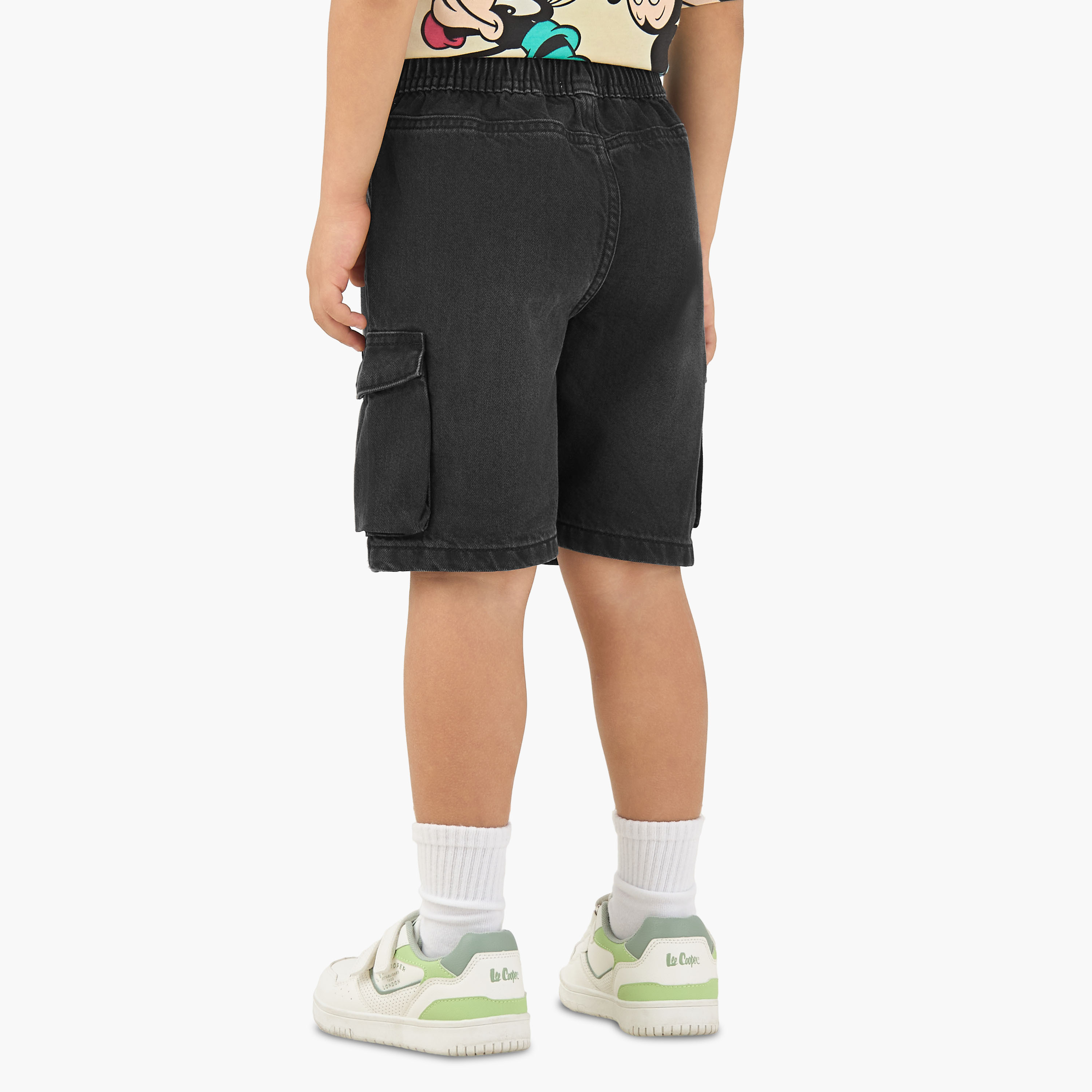 Juniors Buttoned Waist Shorts with Cargo Pockets-boys-clothing-bottoms-shorts-image-3