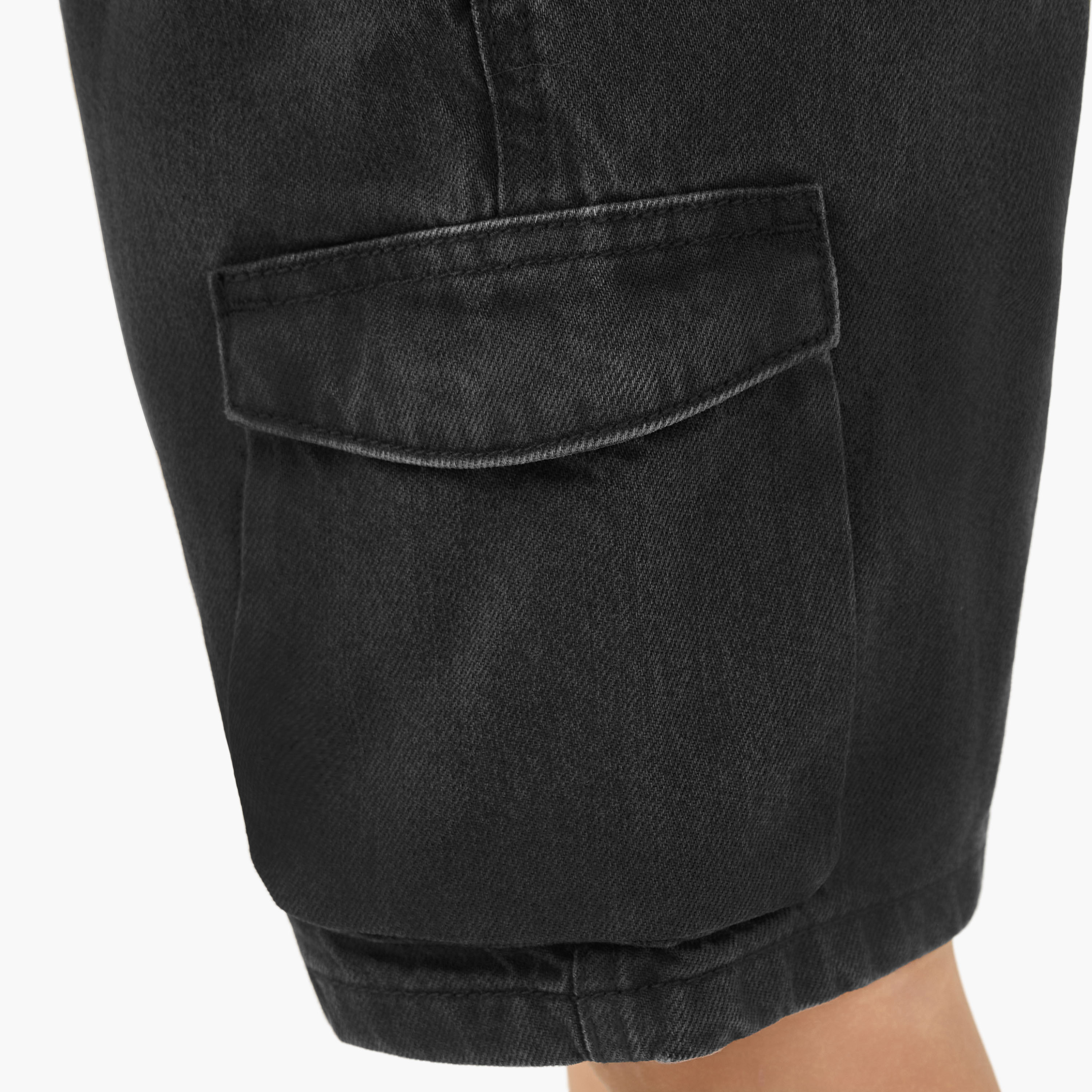 Juniors Buttoned Waist Shorts with Cargo Pockets-boys-clothing-bottoms-shorts-image-5