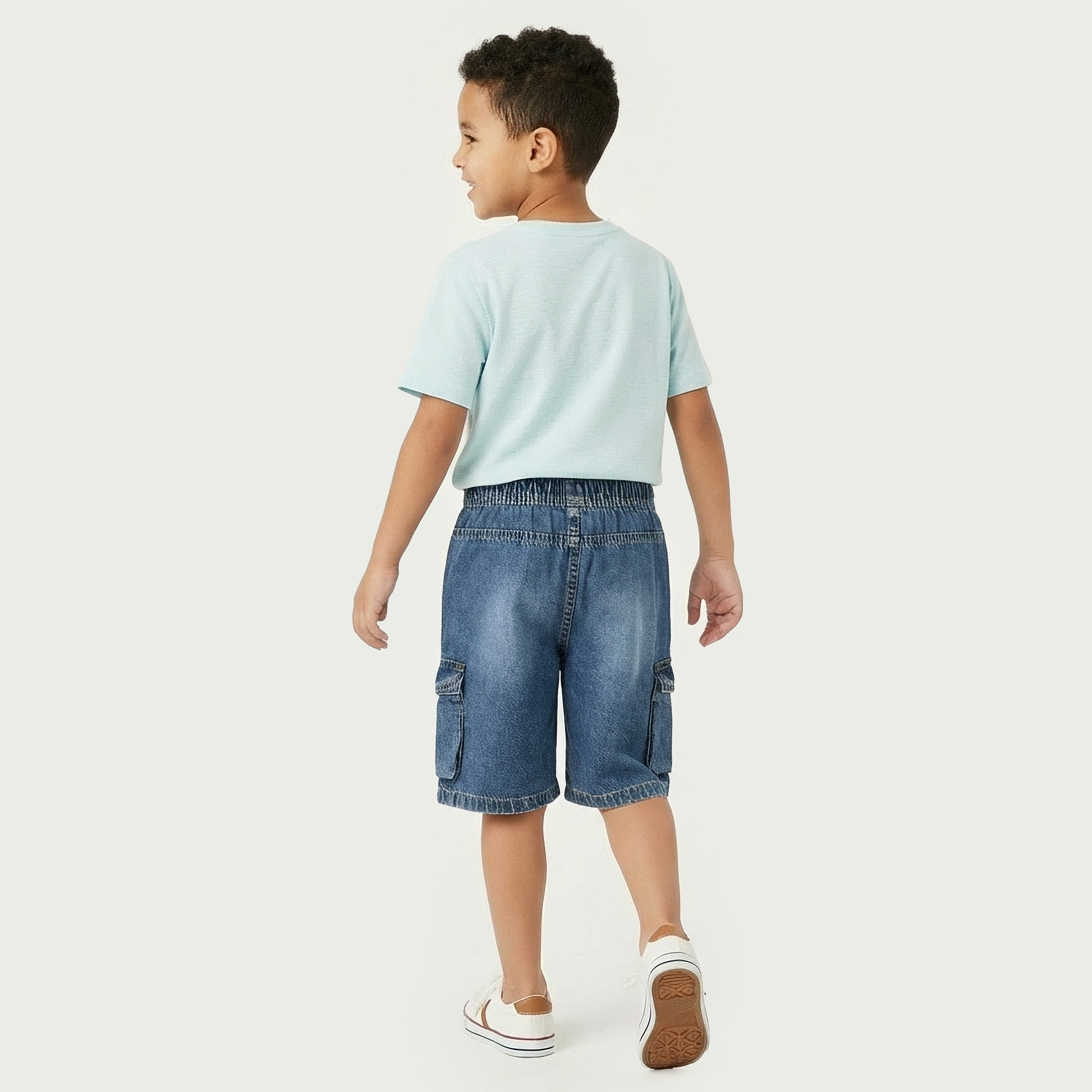 Juniors Buttoned Waist Shorts with Cargo Pockets-boys-clothing-bottoms-shorts-image-3