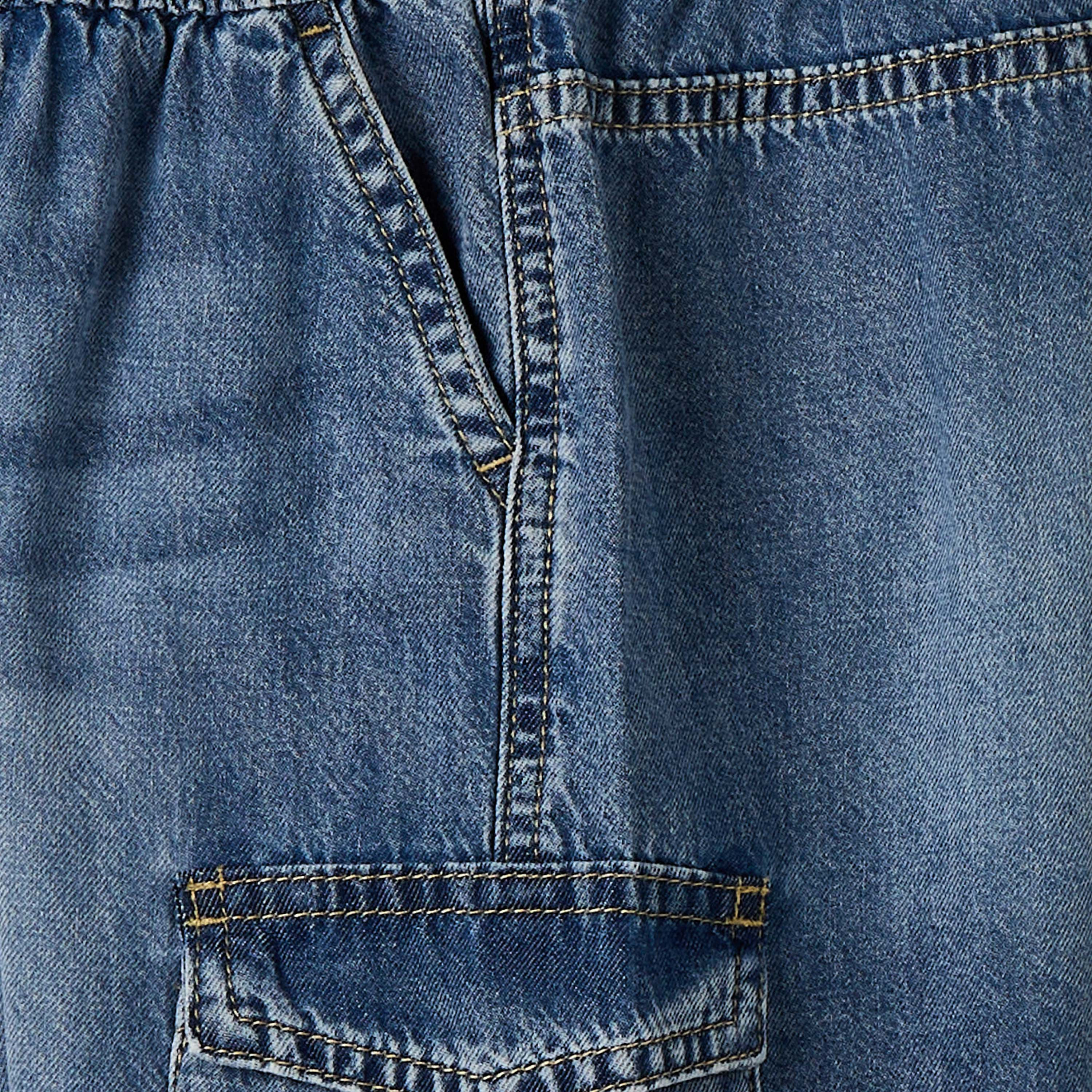 Juniors Buttoned Waist Shorts with Cargo Pockets-boys-clothing-bottoms-shorts-image-4
