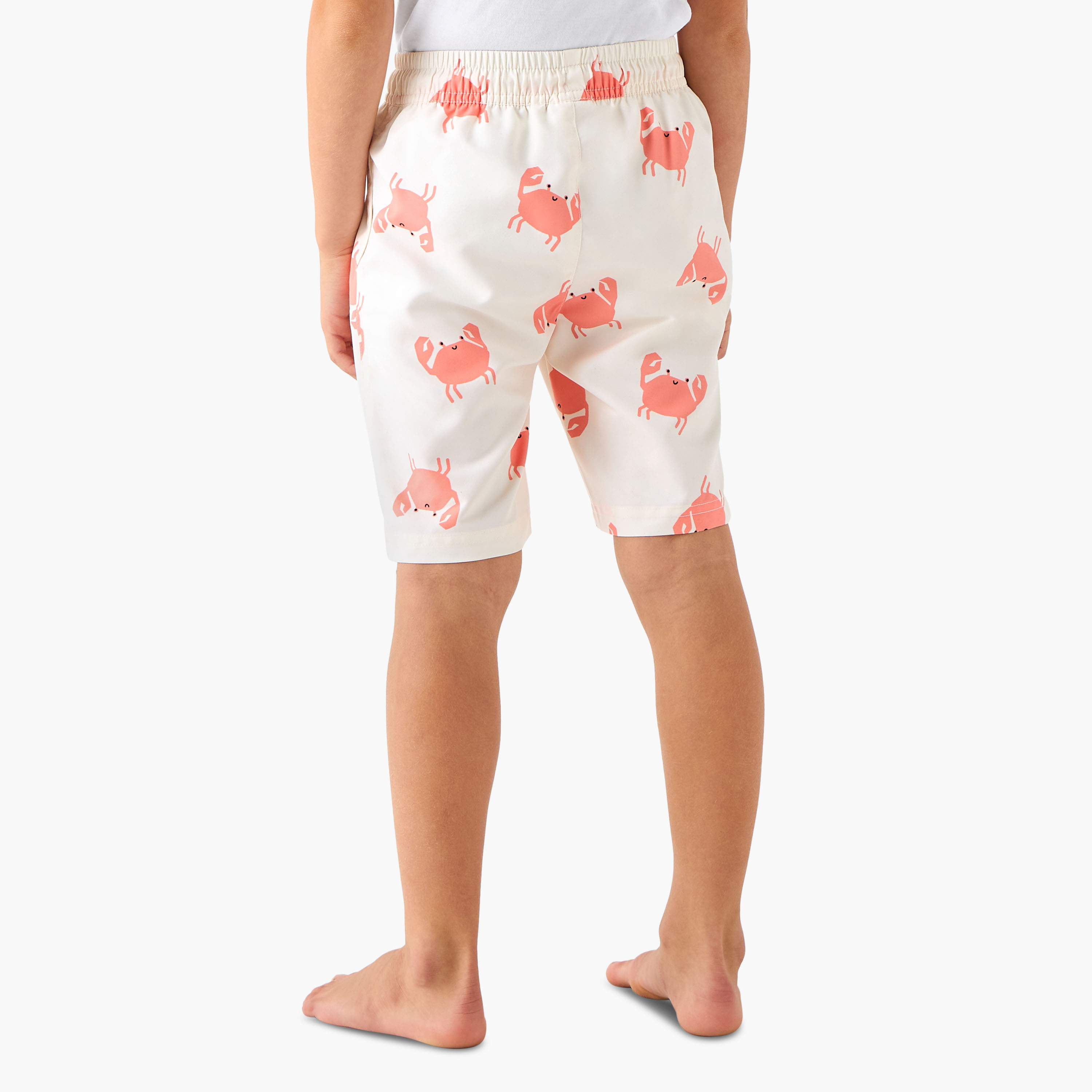 Juniors Boys Crab Print Swim Shorts-boys-clothing-swimwear-image-3