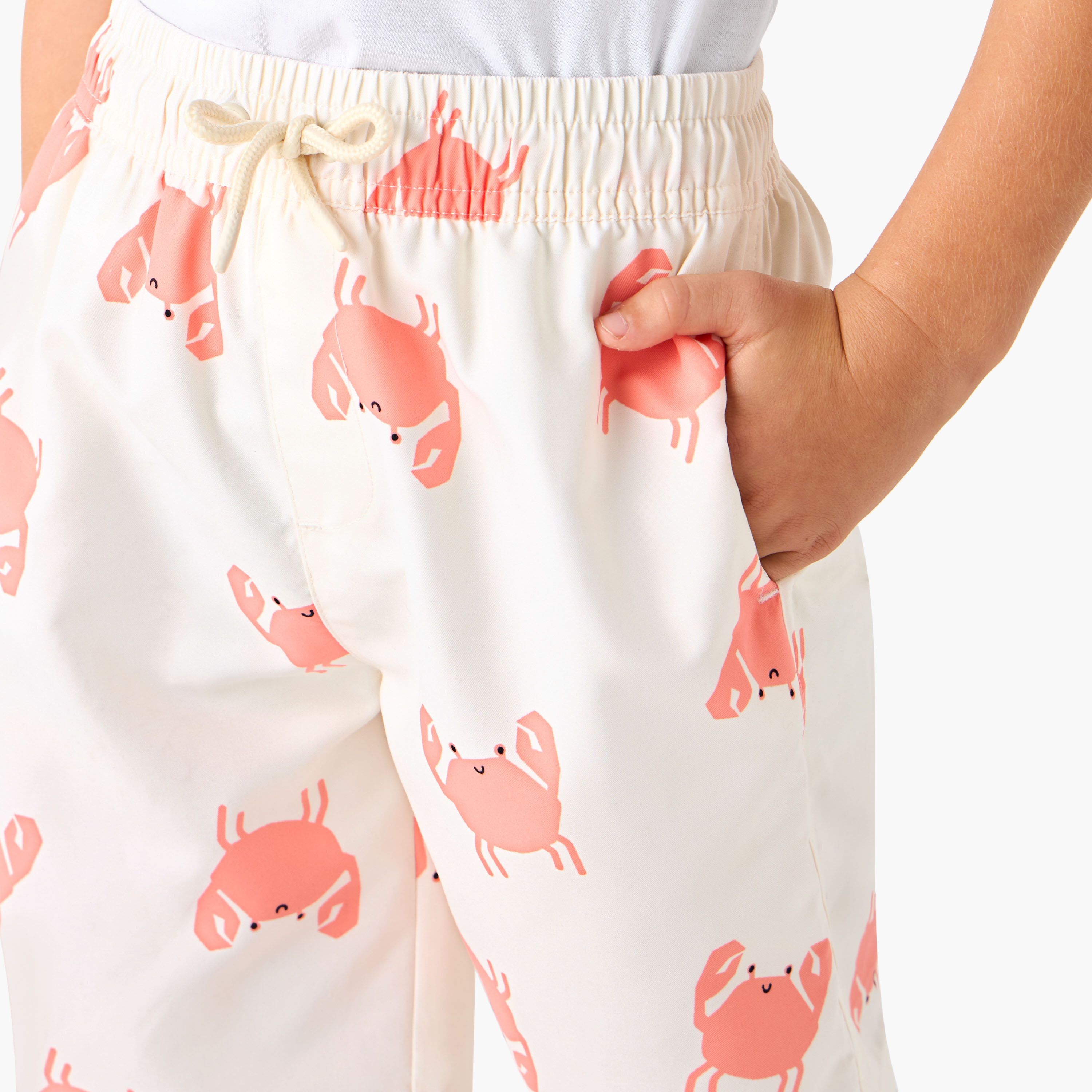 Juniors Boys Crab Print Swim Shorts-boys-clothing-swimwear-image-4