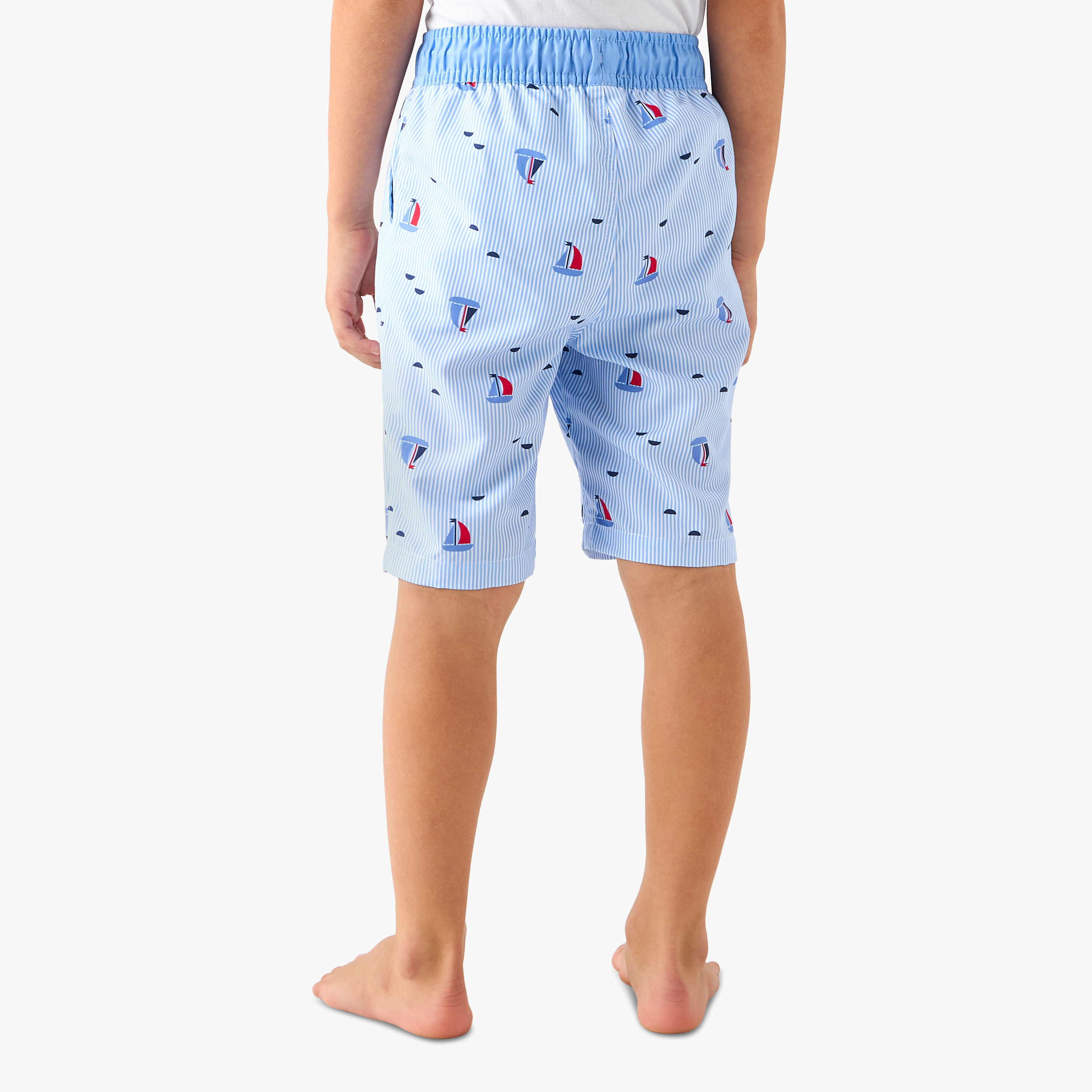 Juniors Boys Drawstring Waist Swim Shorts-boys-clothing-swimwear-image-3
