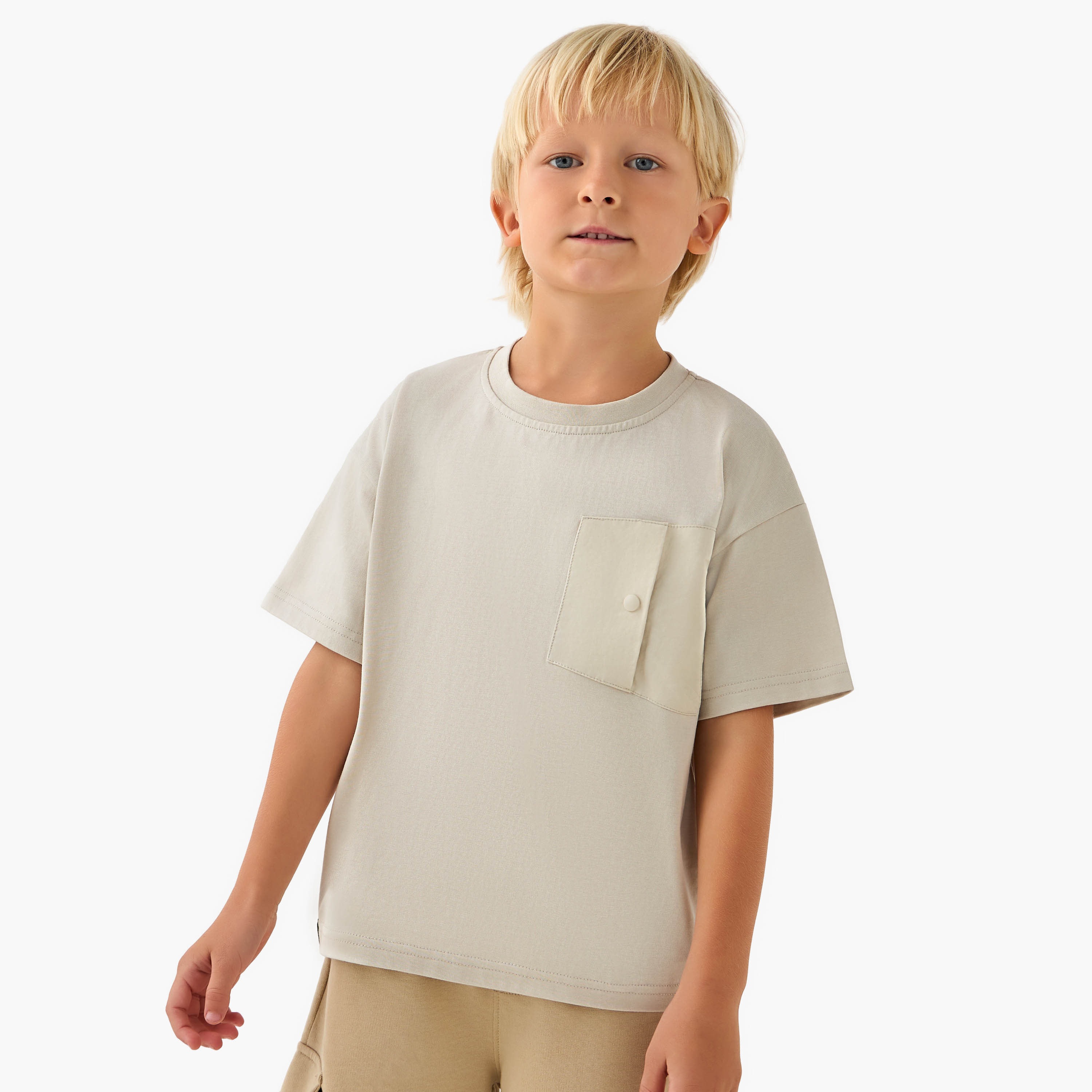XYZ Crew Neck Short Sleeve T-shirt with Pocket-boys-clothing-sportswear-tops-image-1