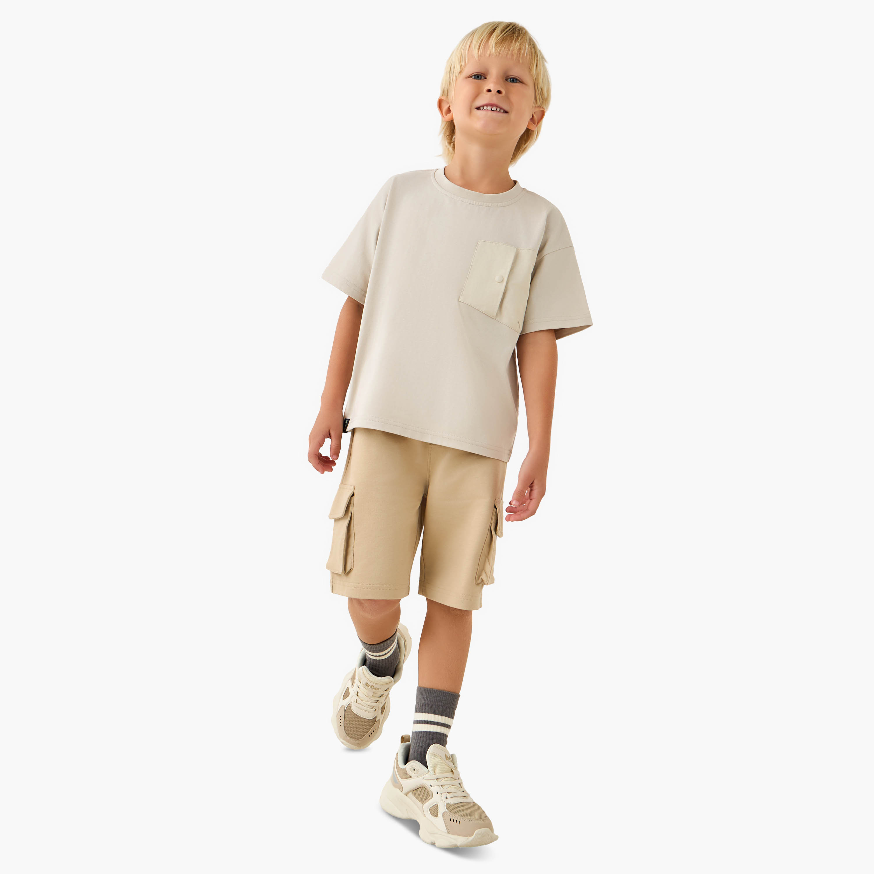 XYZ Crew Neck Short Sleeve T-shirt with Pocket-boys-clothing-sportswear-tops-image-2