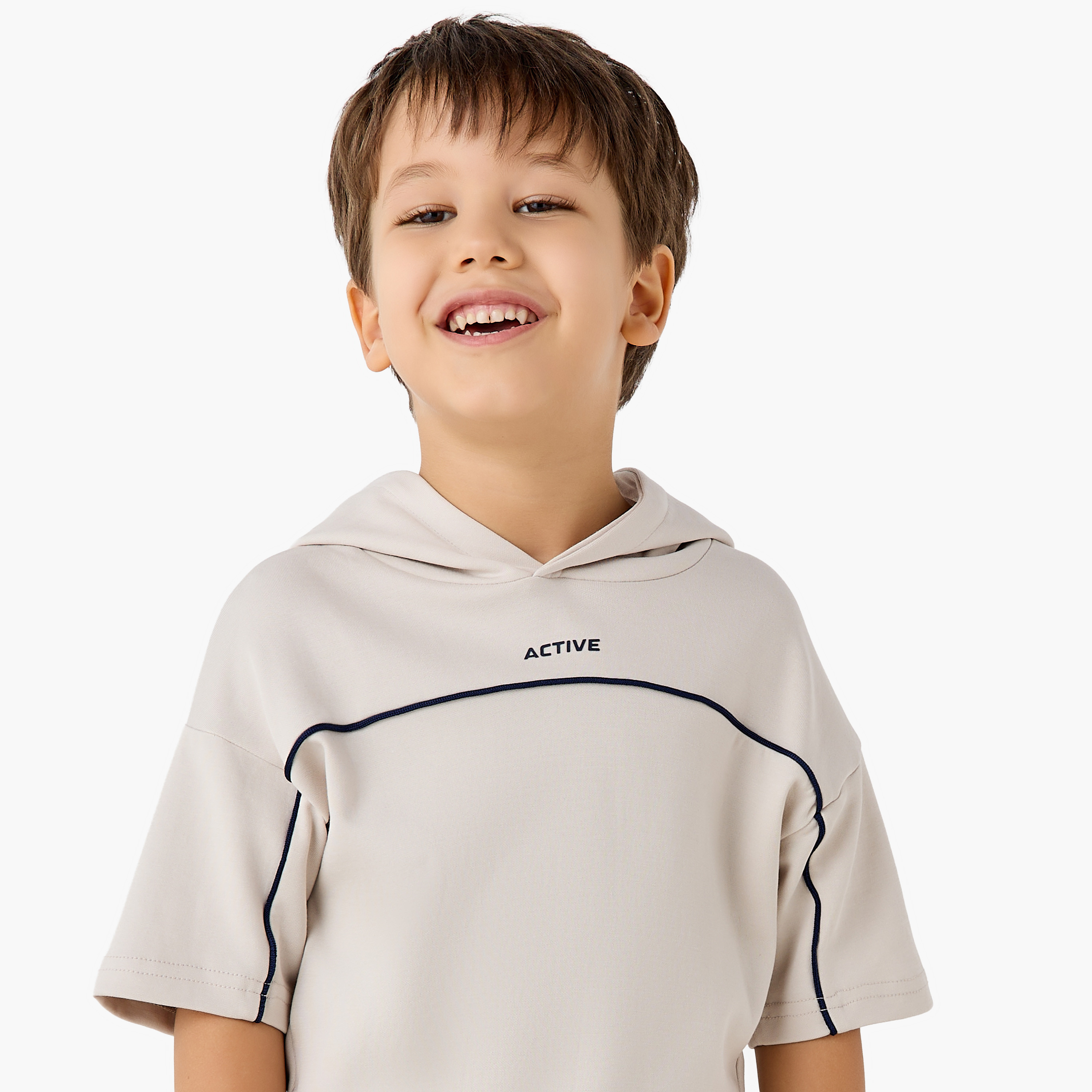 XYZ Hooded Short Sleeves T-shirt with Hooded Neck-sports-boys-clothing-tops-image-4