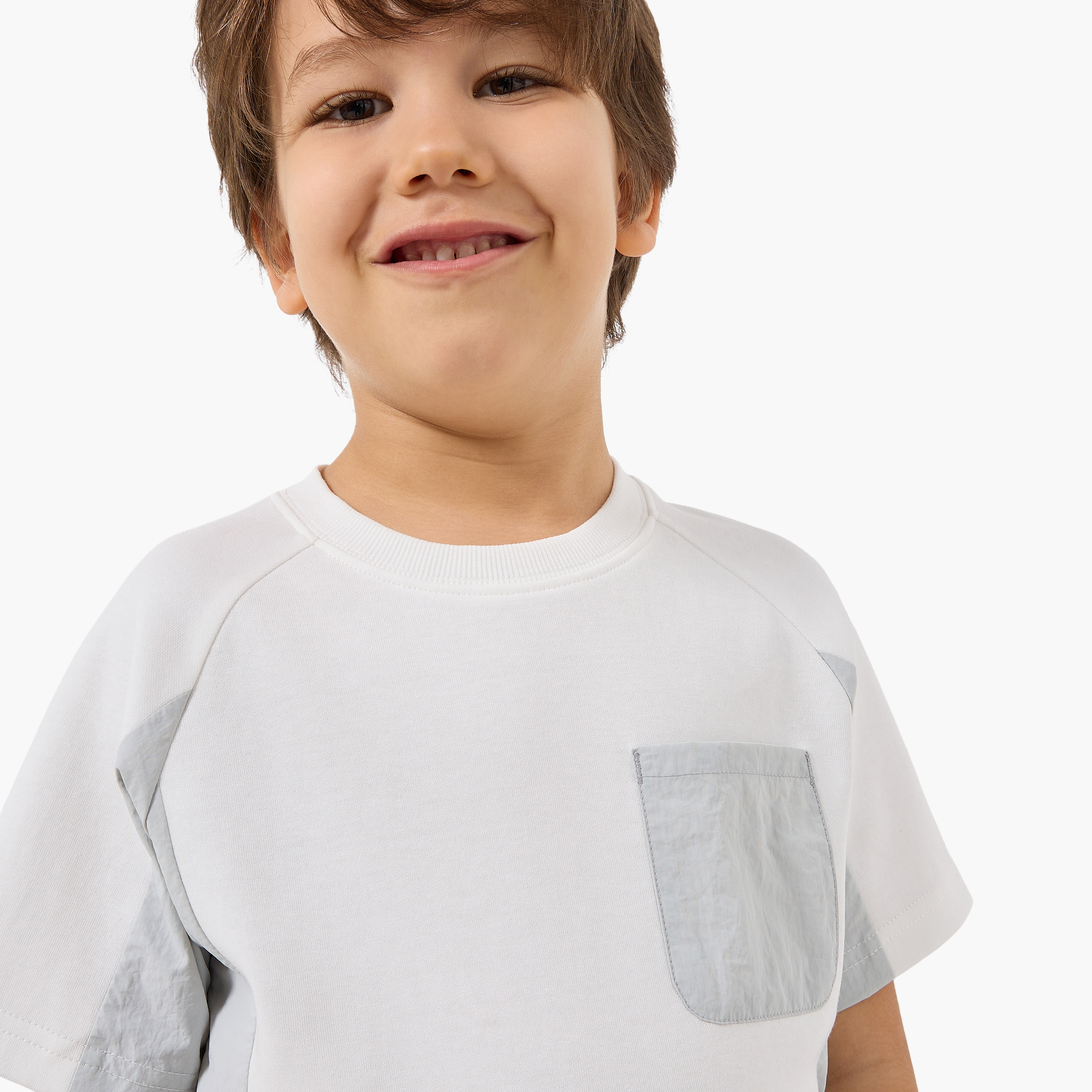 XYZ Crew Neck Raglan Sleeves T-shirt with Chest Pocket-boys-clothing-tshirtsandpolos-image-4