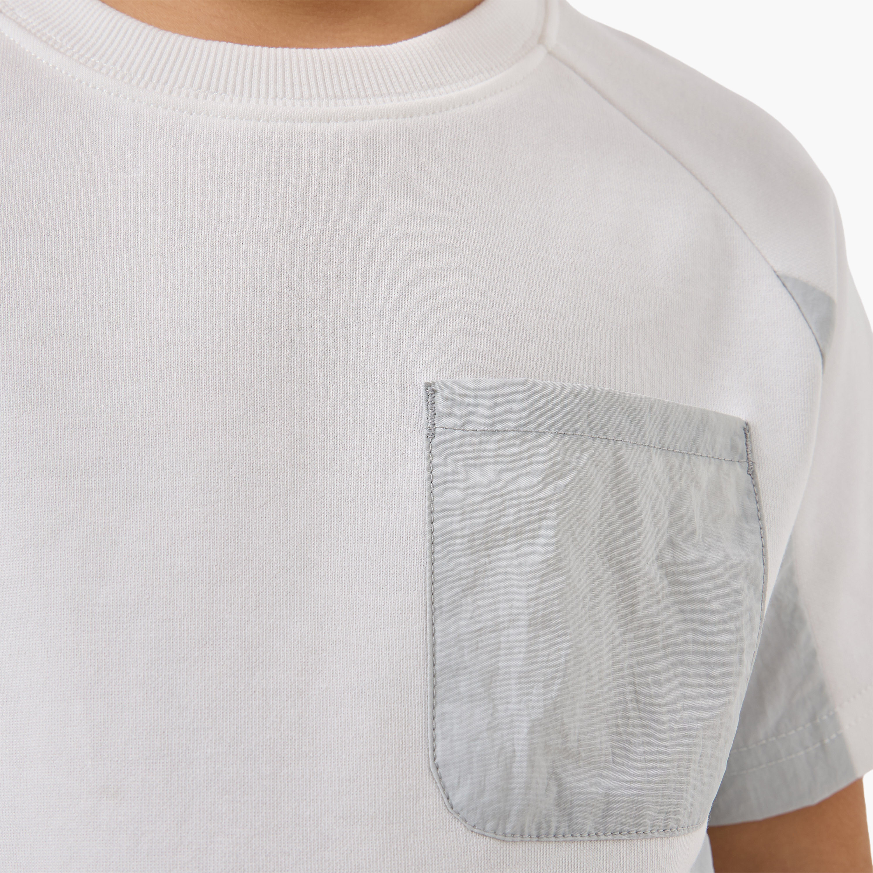 XYZ Crew Neck Raglan Sleeves T-shirt with Chest Pocket-boys-clothing-tshirtsandpolos-image-5