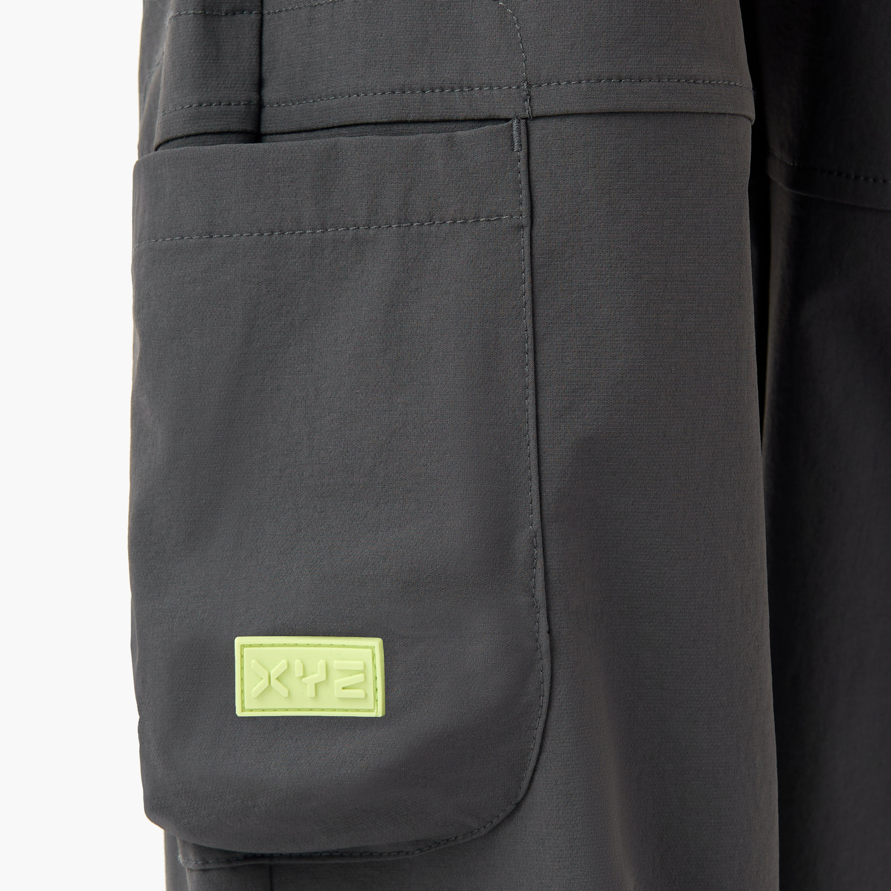 XYZ Elasticated Drawstring Waist Cargo Joggers with Logo Applique-boys-clothing-bottoms-joggersandtrackpants-image-5