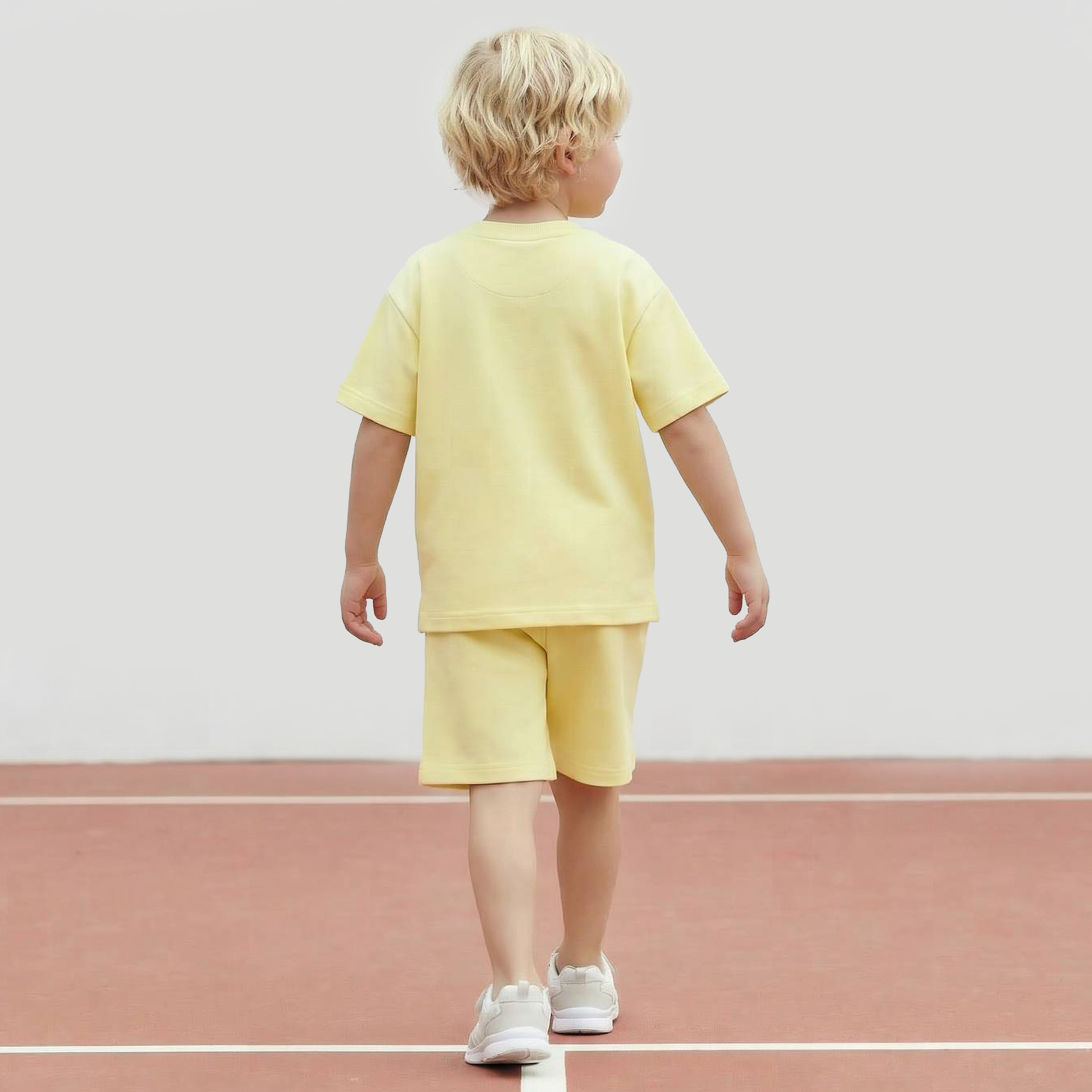 XYZ Crew Neck Short Sleeves T-shirt and Shorts Set with Print-boys-clothing-sportswear-sets-image-3