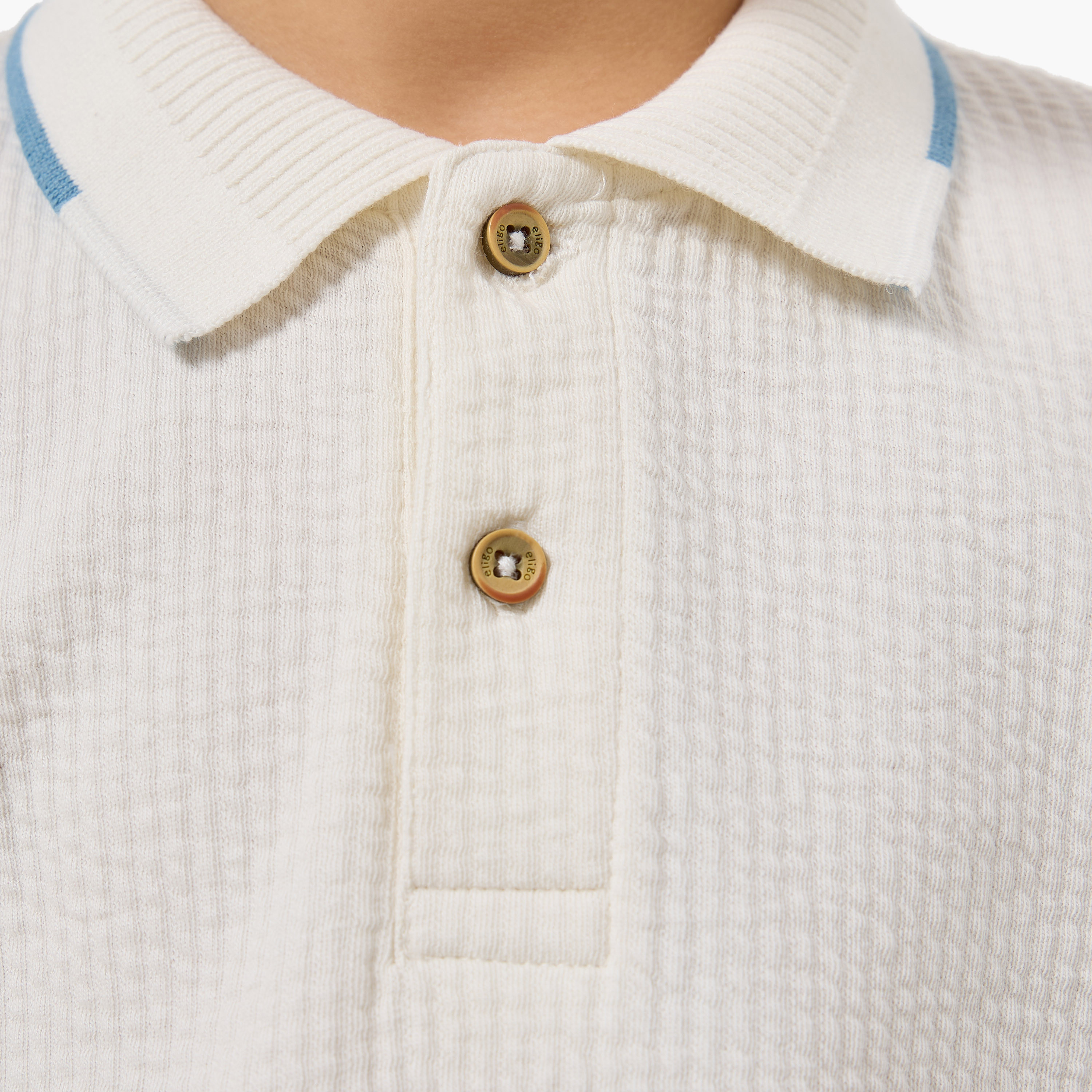 Eligo Collared Short Sleeve Polo T-shirt with Texture-boys-clothing-tshirtsandpolos-image-5