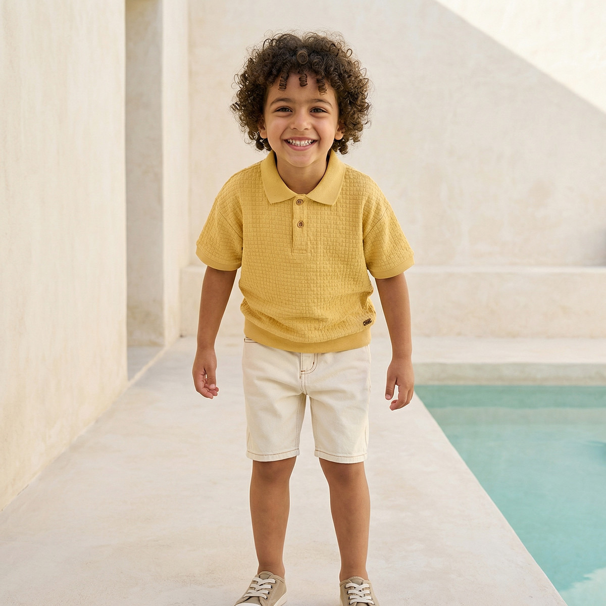 Eligo Collared Short Sleeves Polo T-shirt with Textured Design-boys-clothing-tshirtsandpolos-image-2