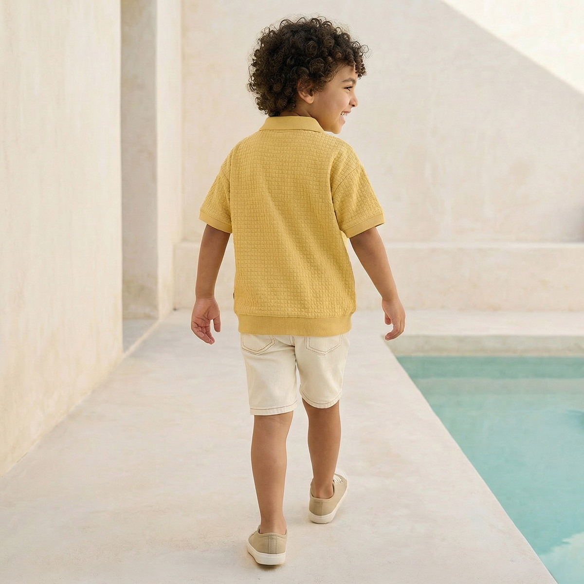 Eligo Collared Short Sleeves Polo T-shirt with Textured Design-boys-clothing-tshirtsandpolos-image-3