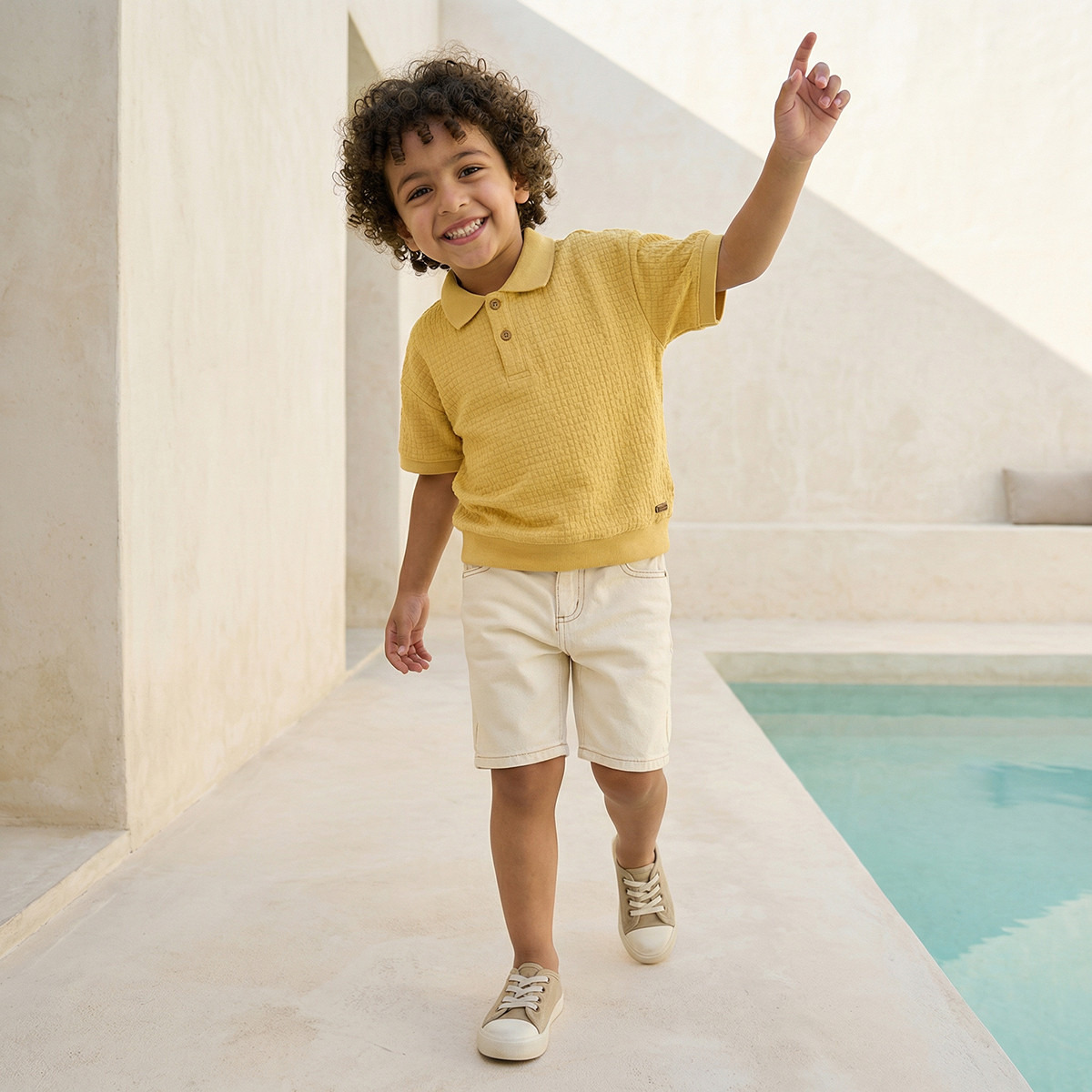 Eligo Collared Short Sleeves Polo T-shirt with Textured Design-boys-clothing-tshirtsandpolos-image-5