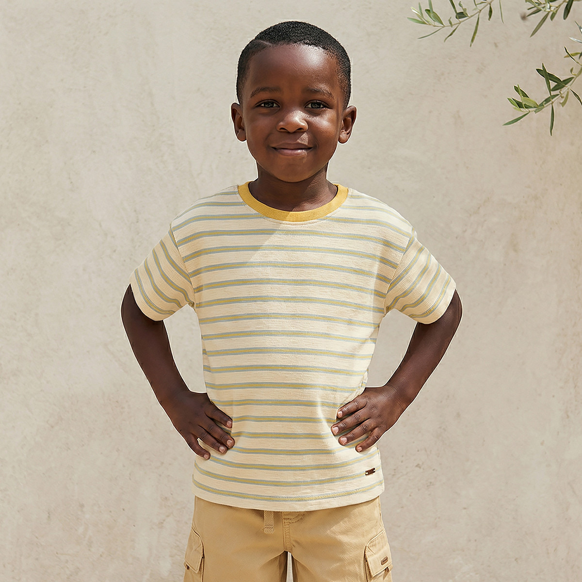 Eligo Crew Neck Short Sleeves T-shirt with Stripes-boys-clothing-tshirtsandpolos-image-1