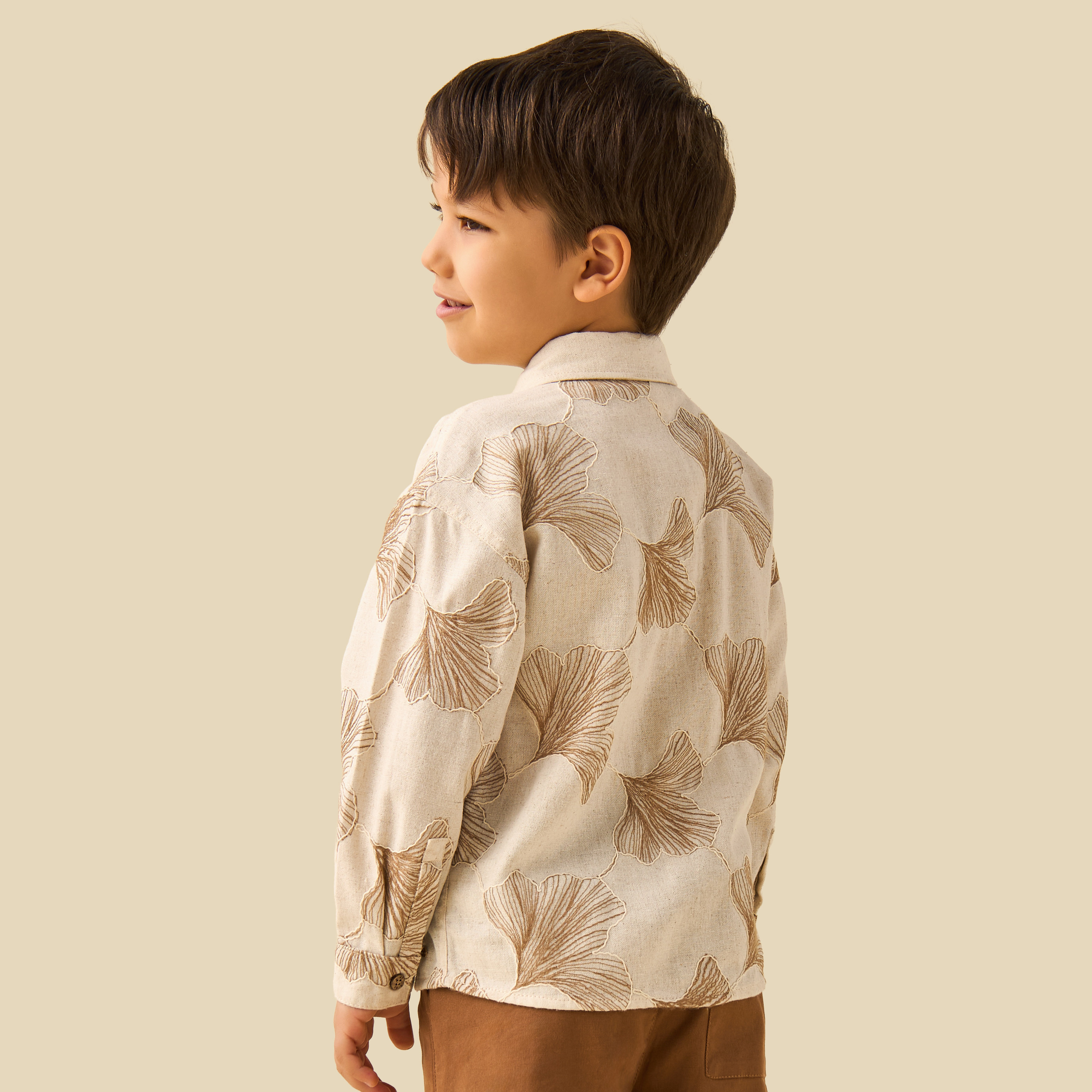 Eligo Long Sleeves Shirt with Leaf Embroidery-boys-clothing-shirts-image-3