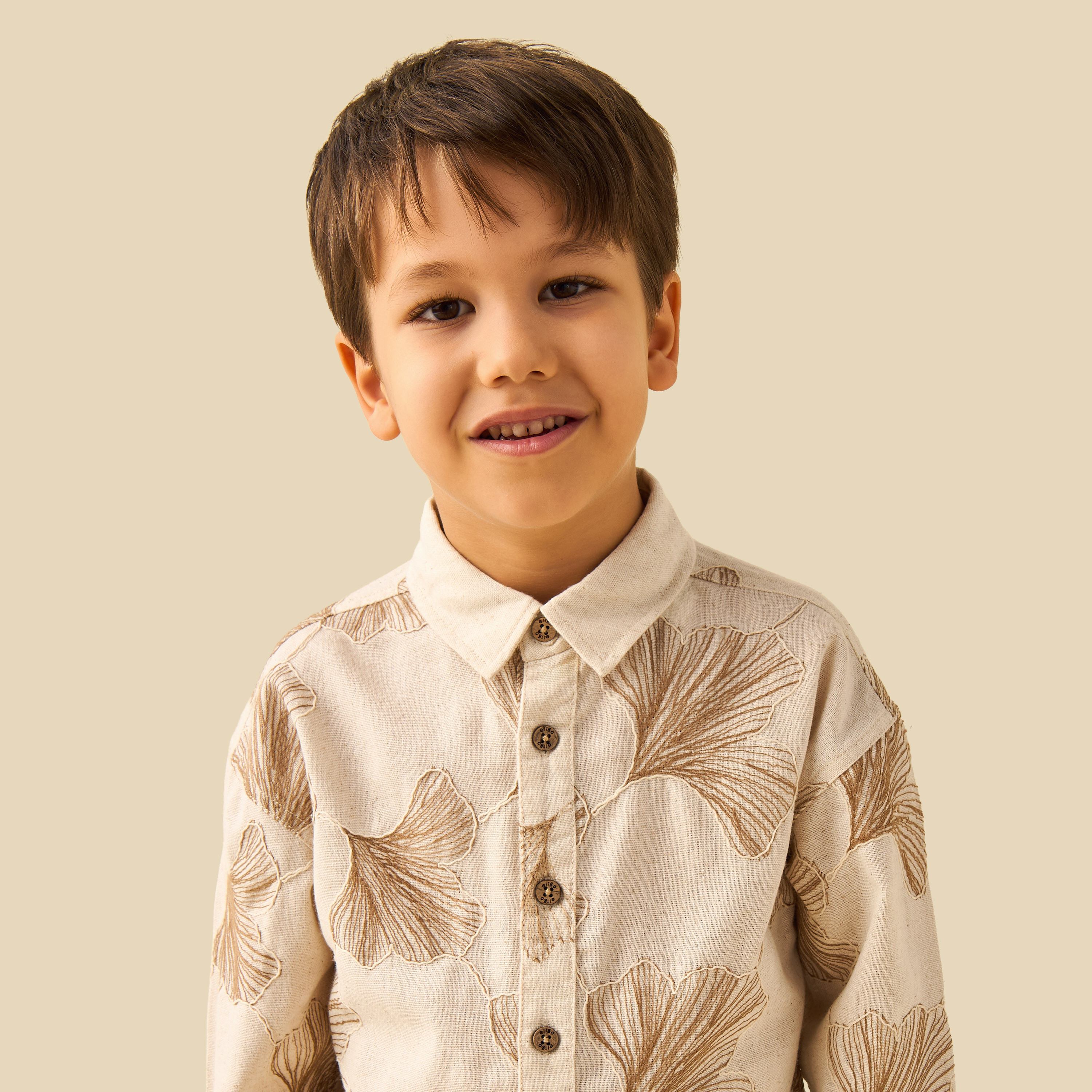 Eligo Long Sleeves Shirt with Leaf Embroidery-boys-clothing-shirts-image-4