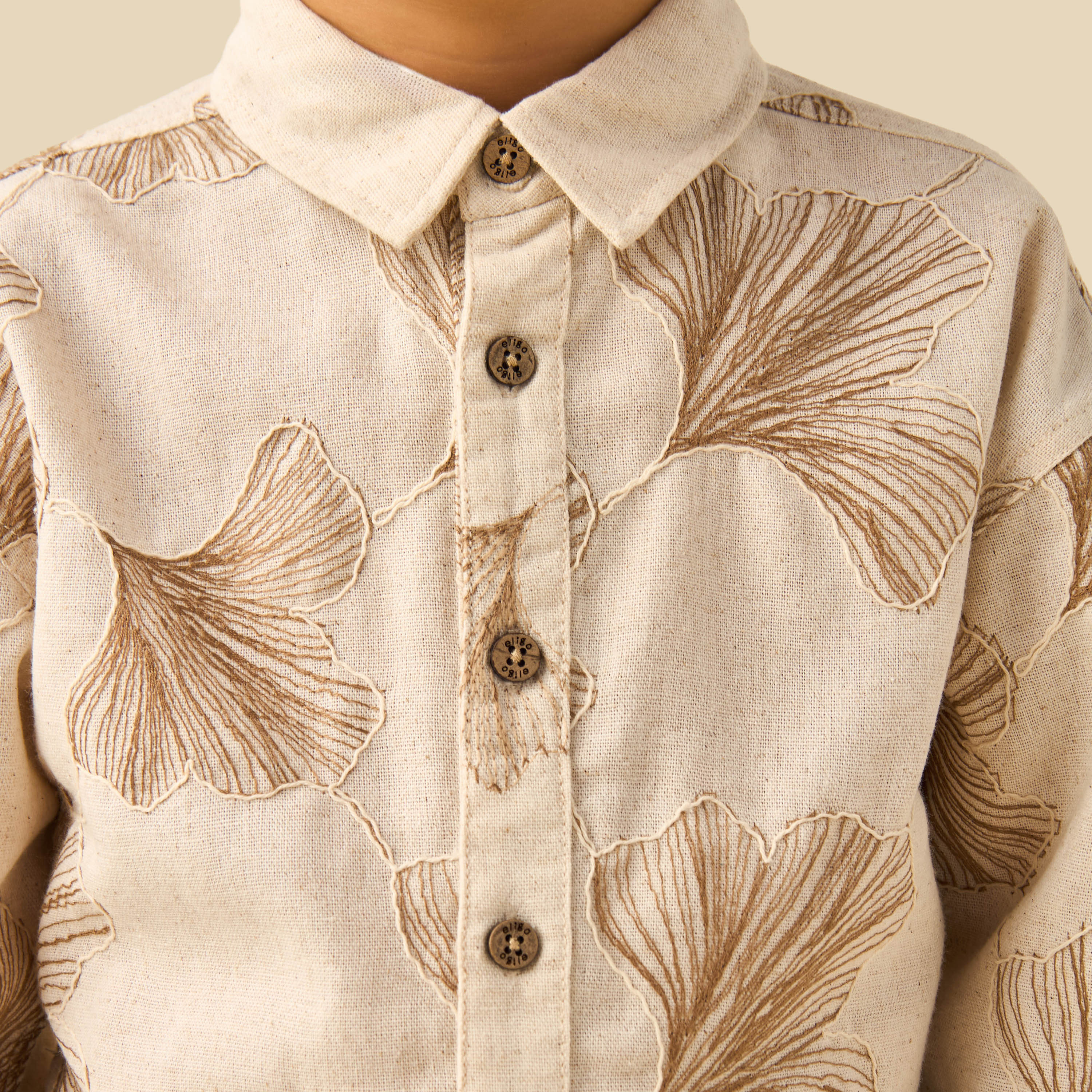 Eligo Long Sleeves Shirt with Leaf Embroidery-boys-clothing-shirts-image-5