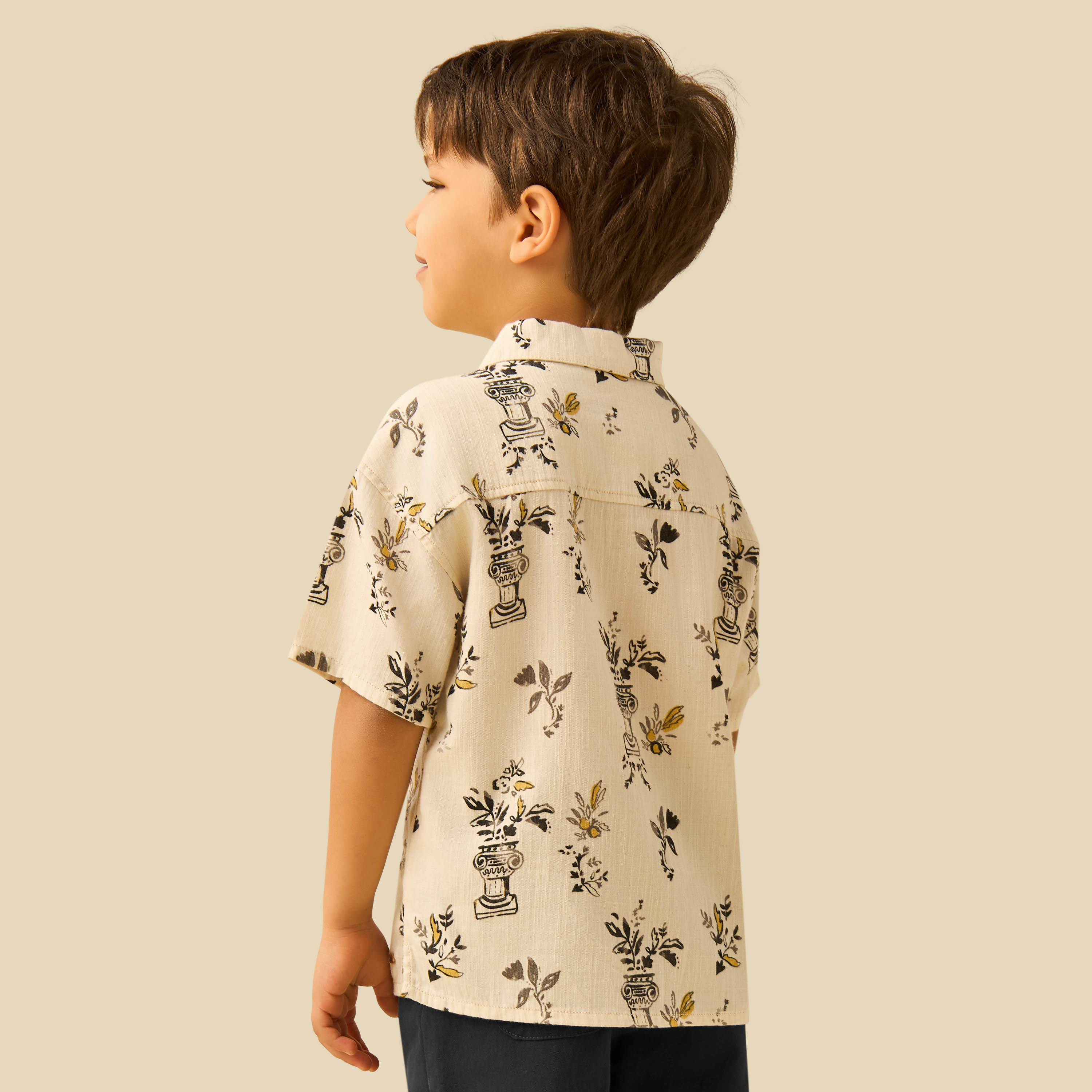 Eligo Short Sleeves Shirt with Floral Print-boys-clothing-shirts-image-3