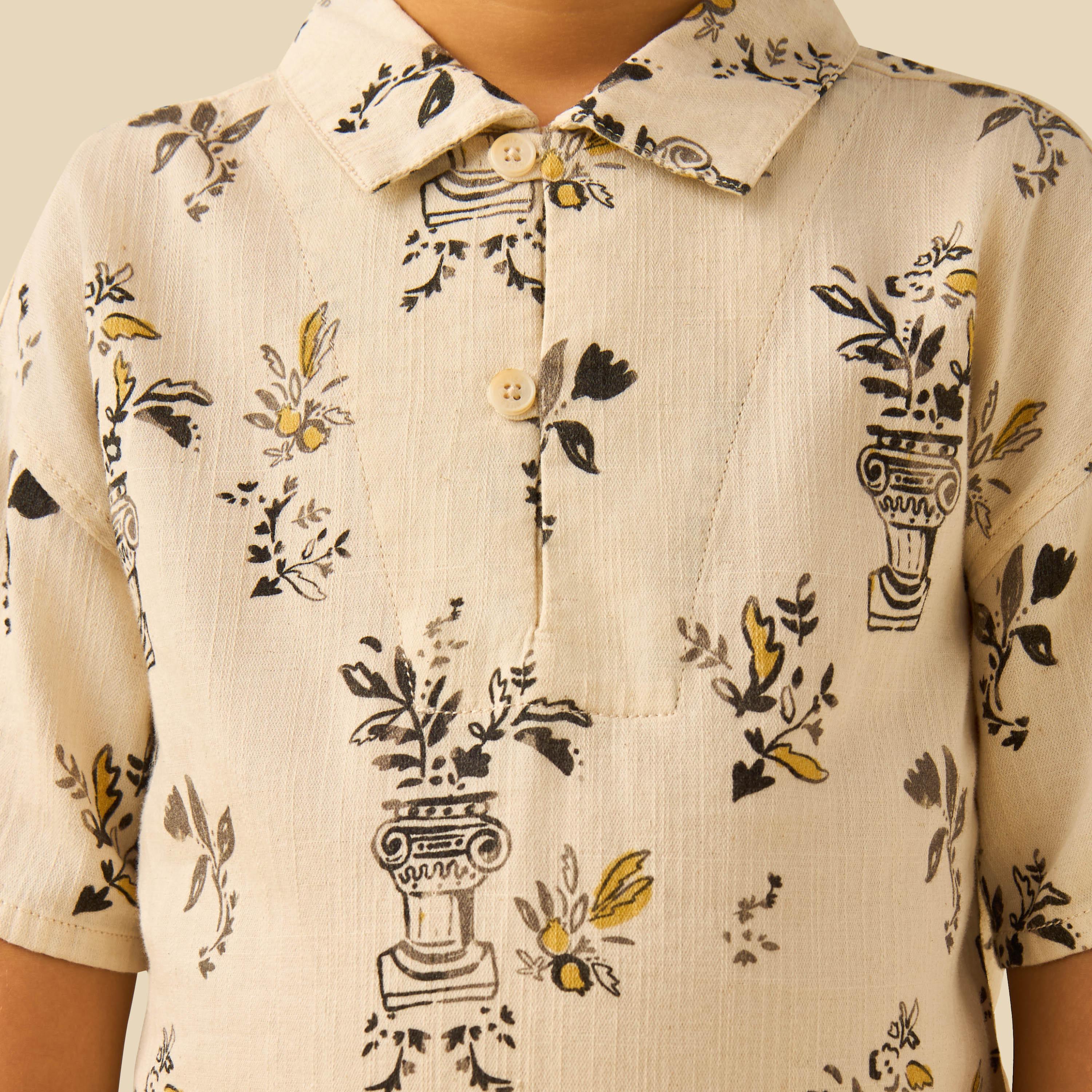 Eligo Short Sleeves Shirt with Floral Print-boys-clothing-shirts-image-5