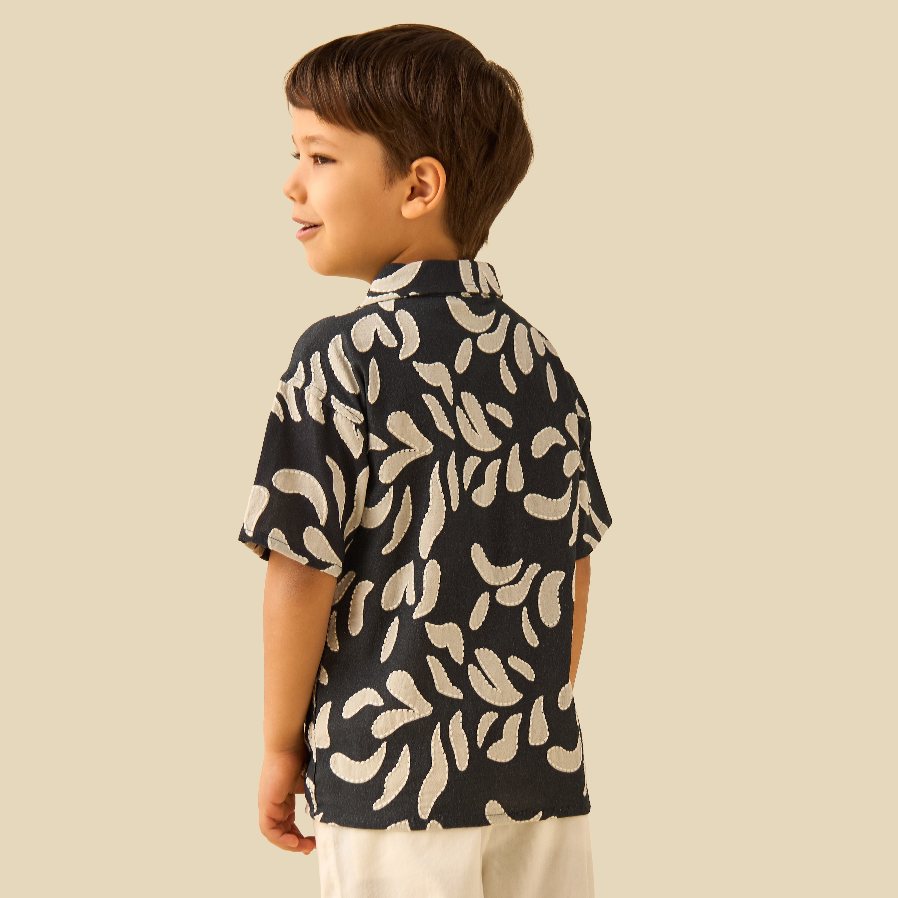 Eligo Short Sleeves Shirt with Abstract Embroidery-boys-clothing-shirts-image-3