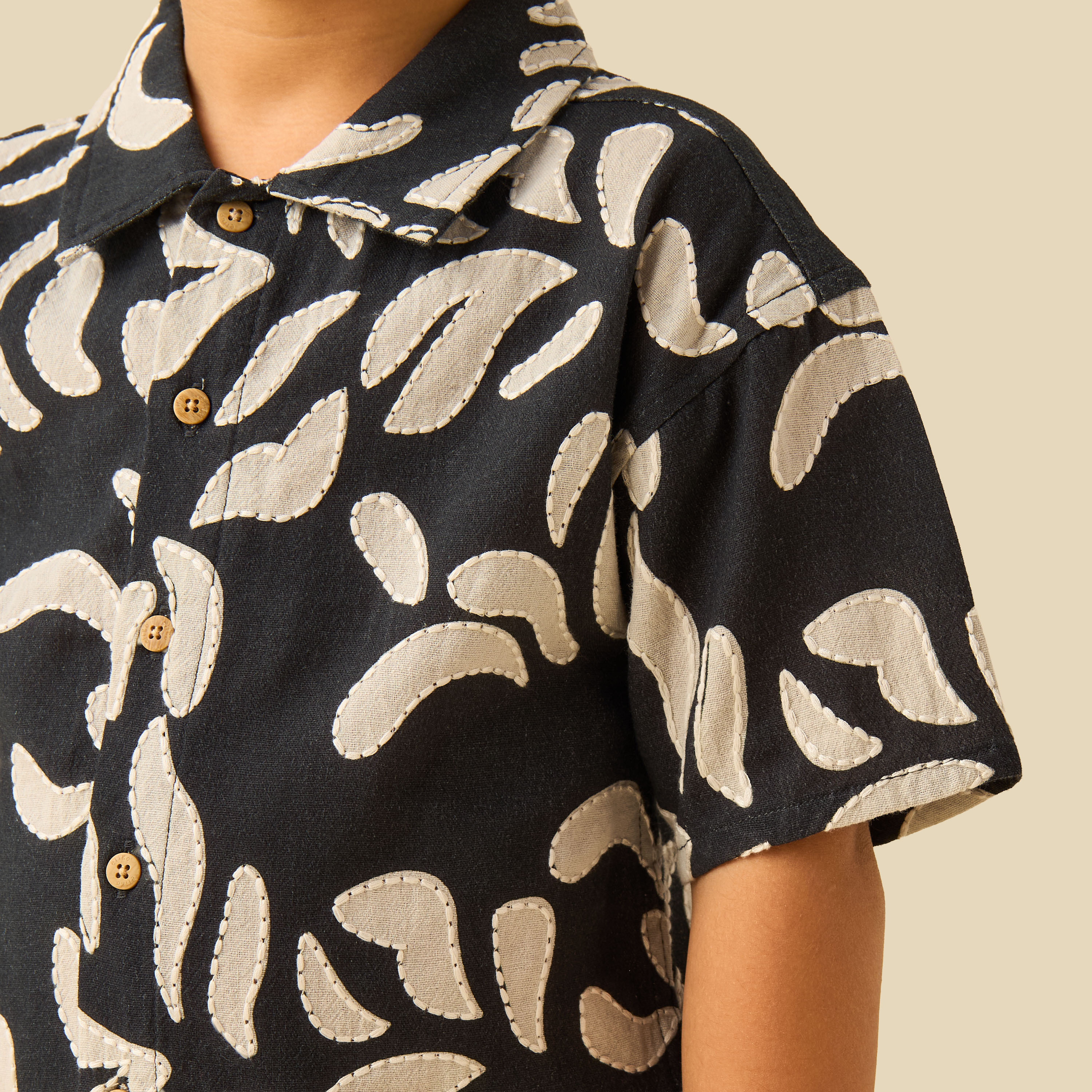 Eligo Short Sleeves Shirt with Abstract Embroidery-boys-clothing-shirts-image-5