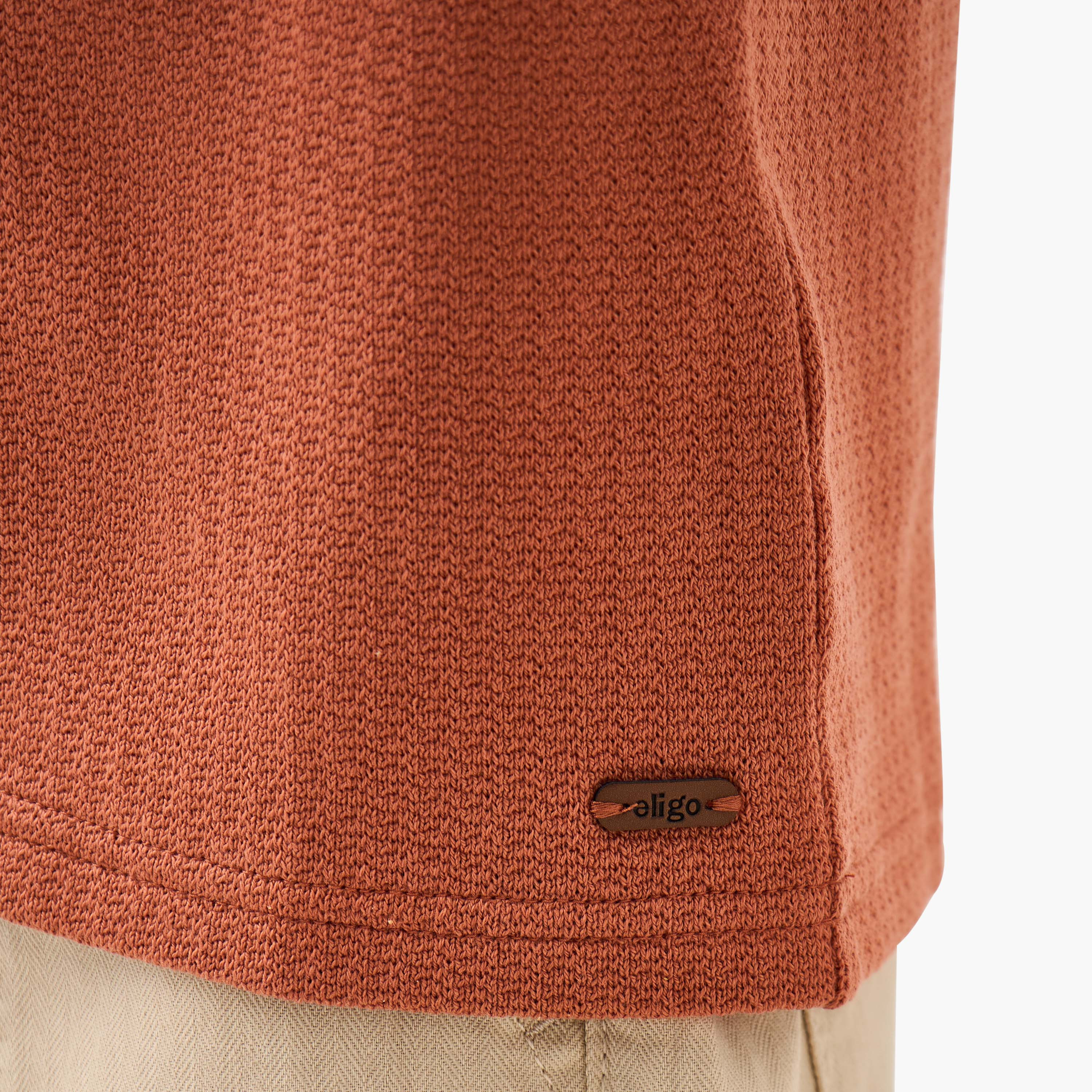 Eligo Boys Shirt with Textured Detail - Cotton - Short Sleeves - Camp Collar-boys-clothing-shirts-image-5