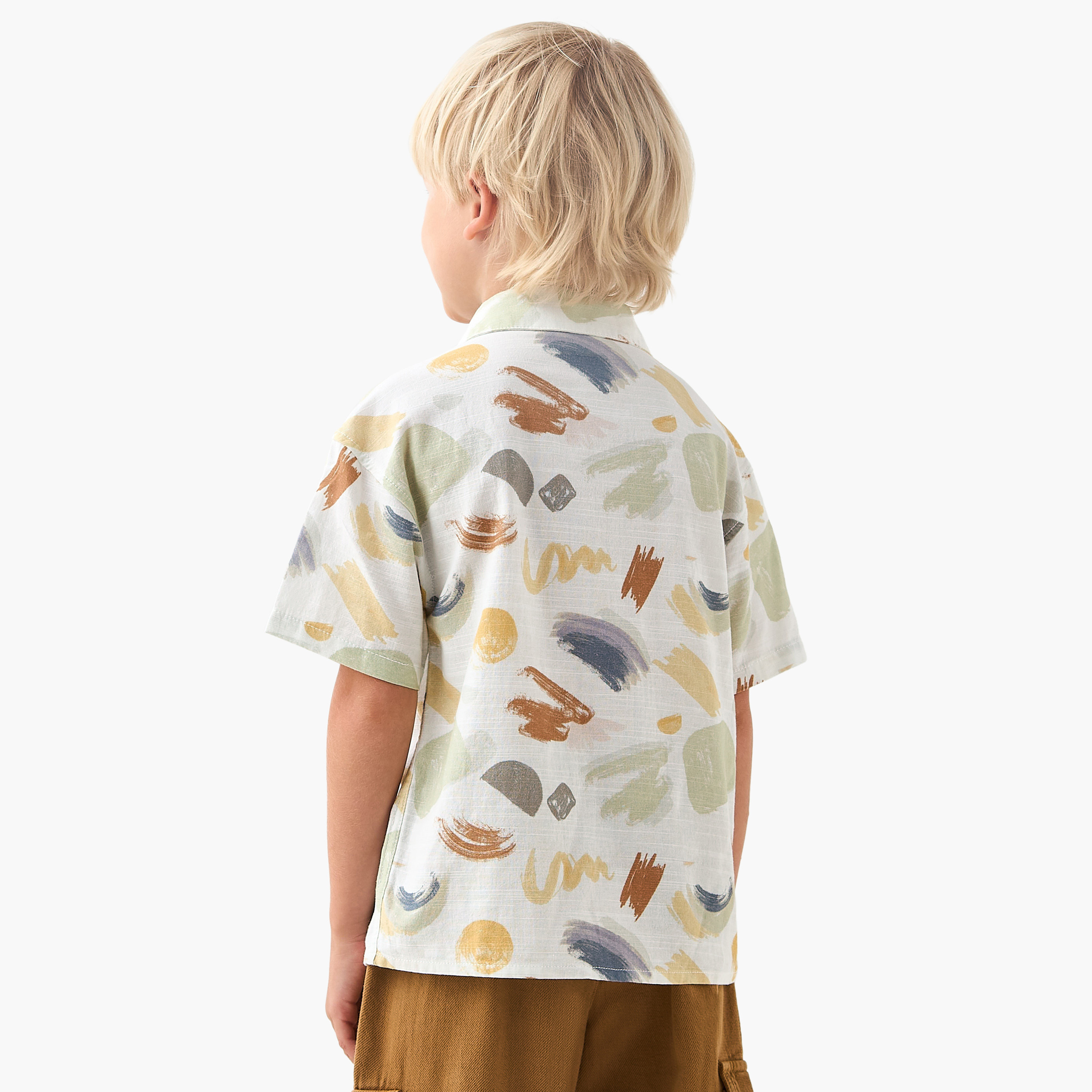 Eligo Short Sleeves Shirt with Abstract Print-boys-clothing-shirts-image-3