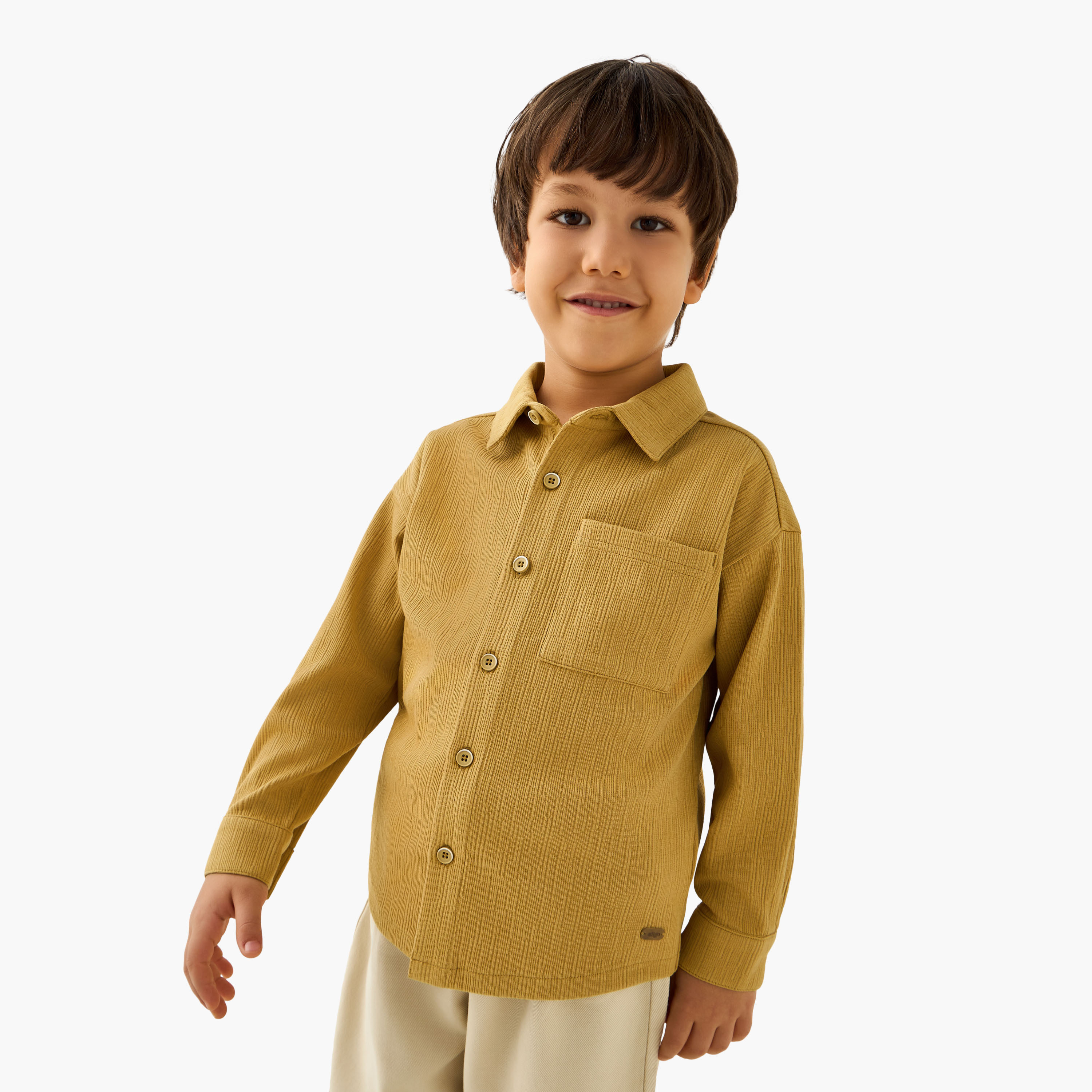 Eligo Long Sleeve Shirt with Texture-boys-clothing-shirts-image-1