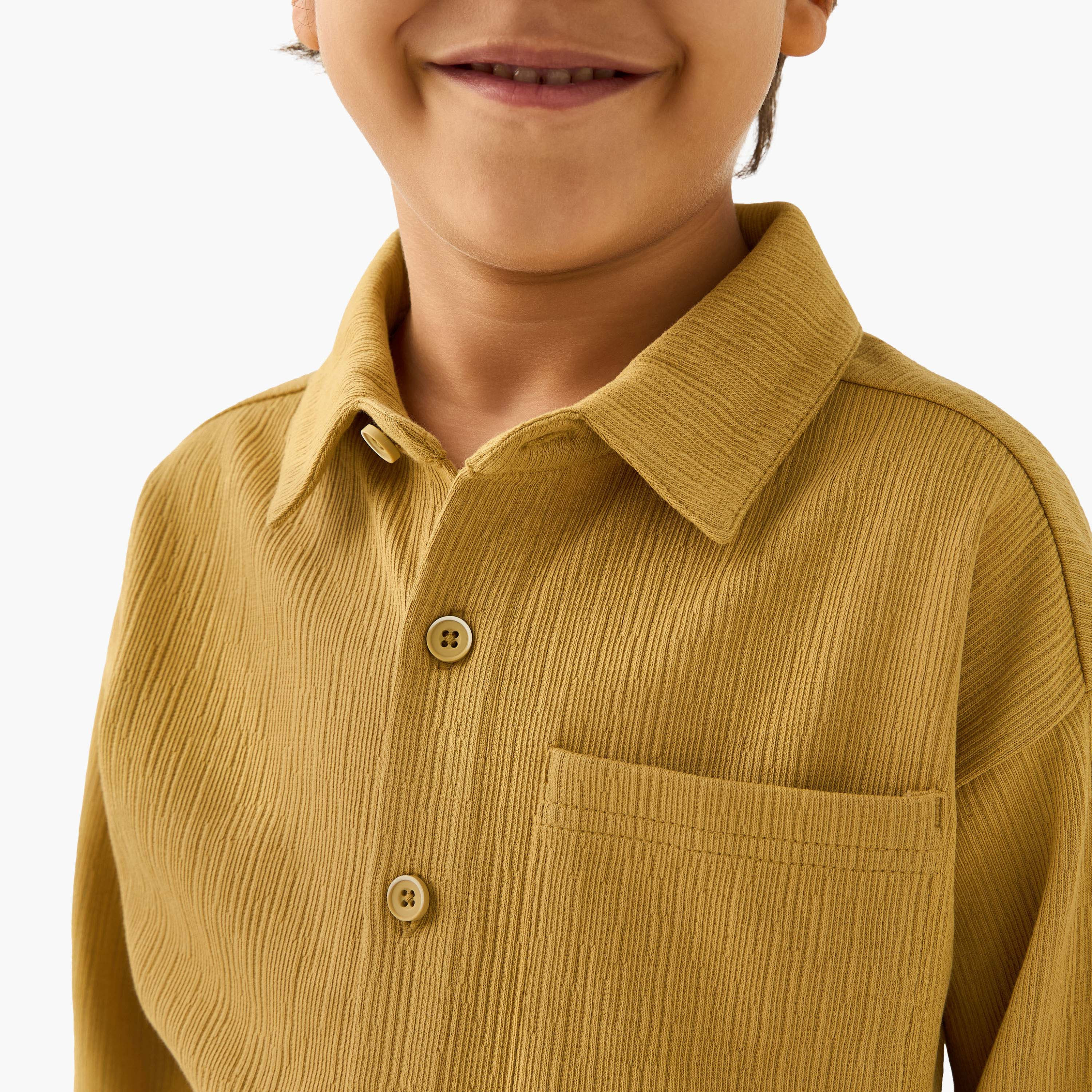 Eligo Long Sleeve Shirt with Texture-boys-clothing-shirts-image-4