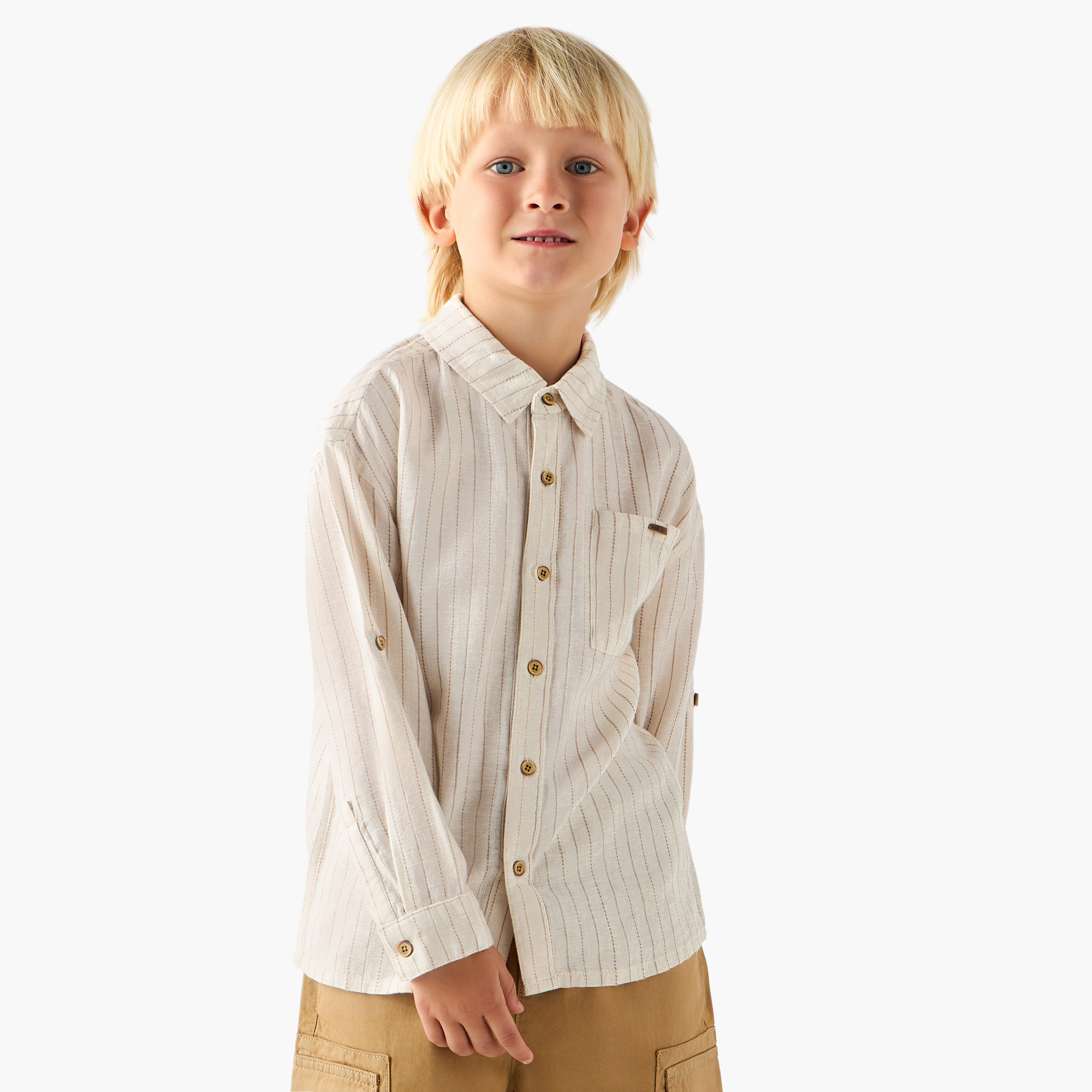 Eligo Long Sleeves Shirt with Stripes-boys-clothing-shirts-image-1