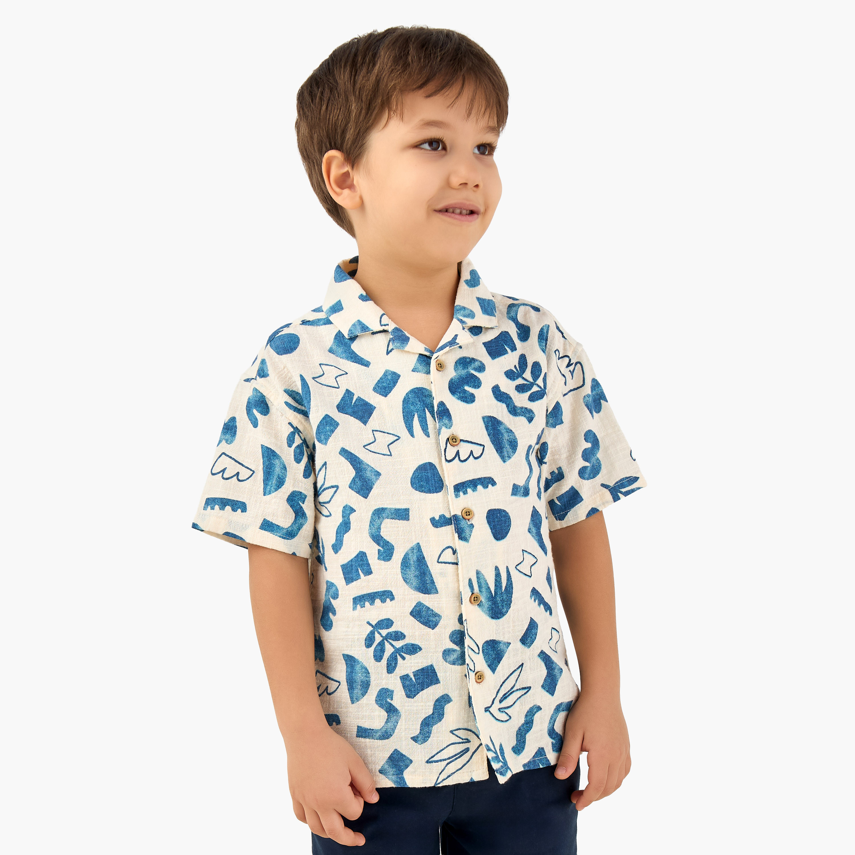 Eligo Short Sleeve Shirt with Abstract Print-boys-clothing-shirts-image-1