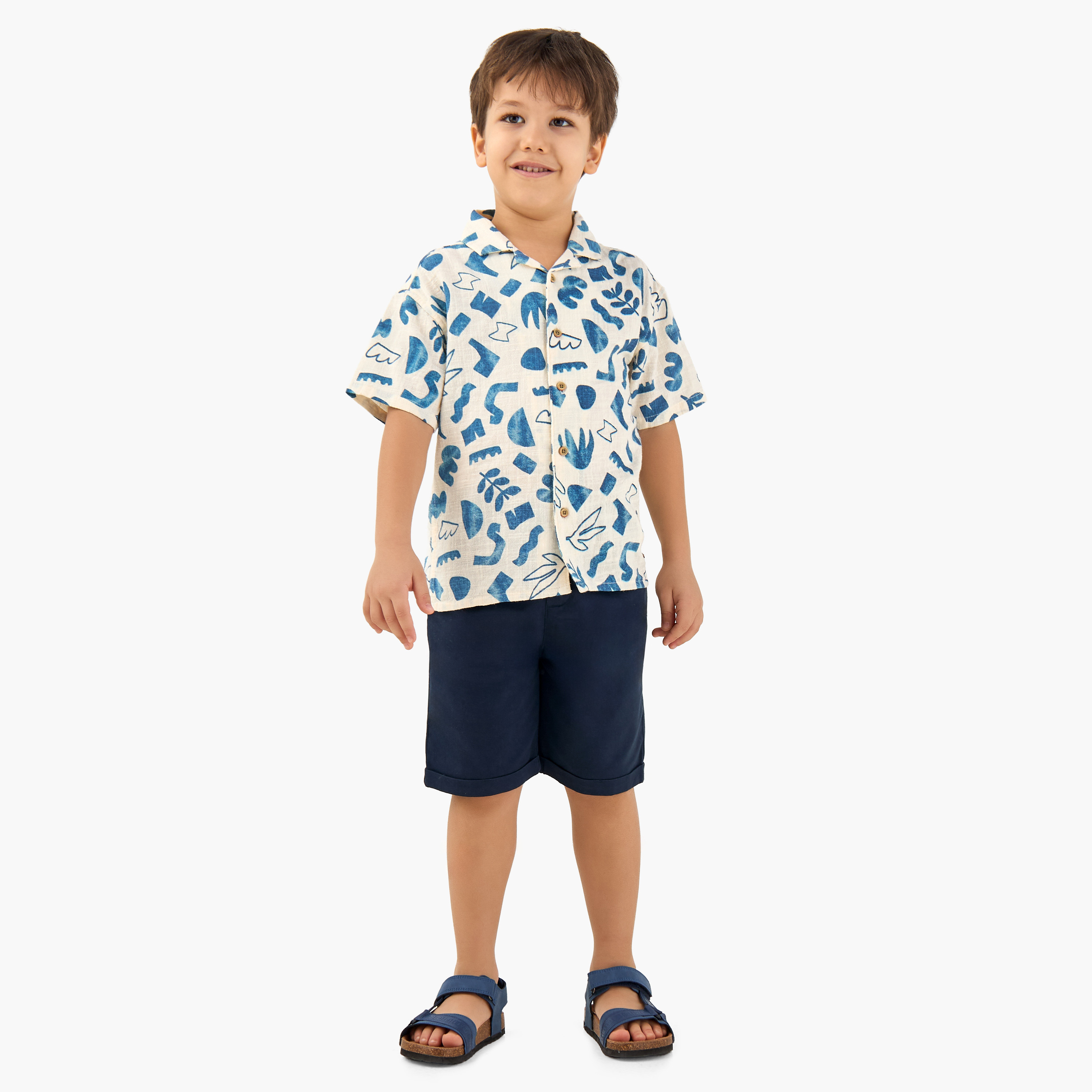 Eligo Short Sleeve Shirt with Abstract Print-boys-clothing-shirts-image-2