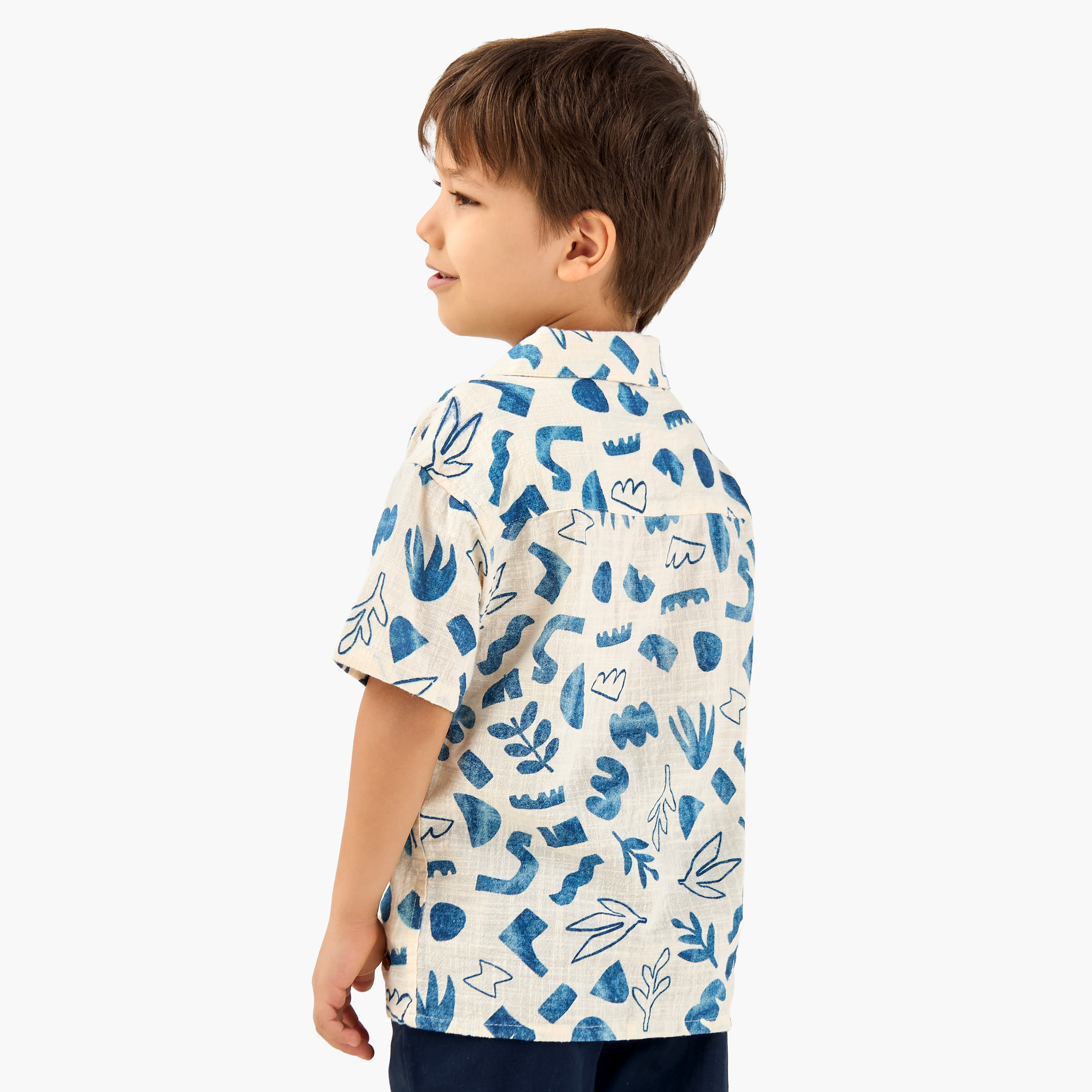 Eligo Short Sleeve Shirt with Abstract Print-boys-clothing-shirts-image-3