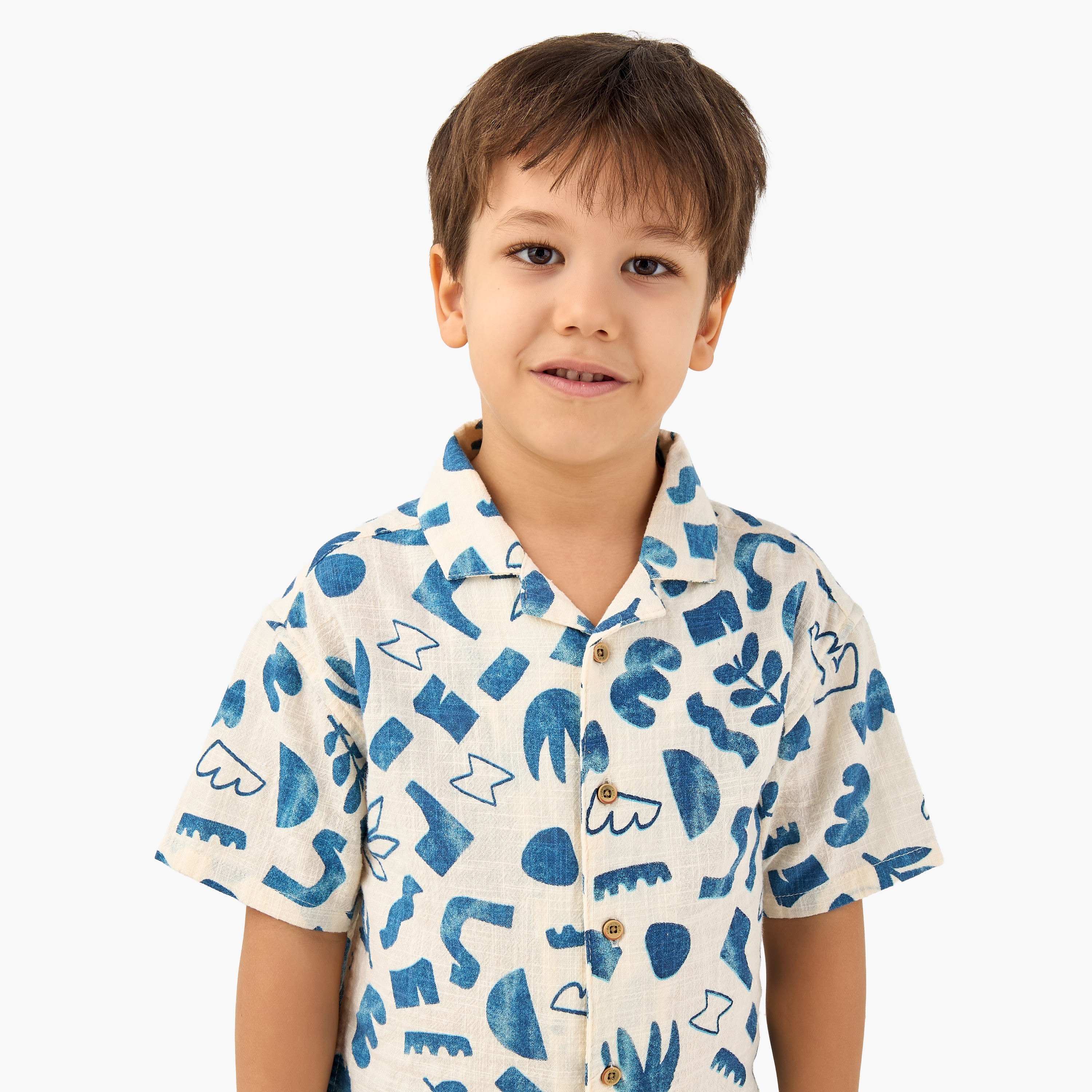 Eligo Short Sleeve Shirt with Abstract Print-boys-clothing-shirts-image-4