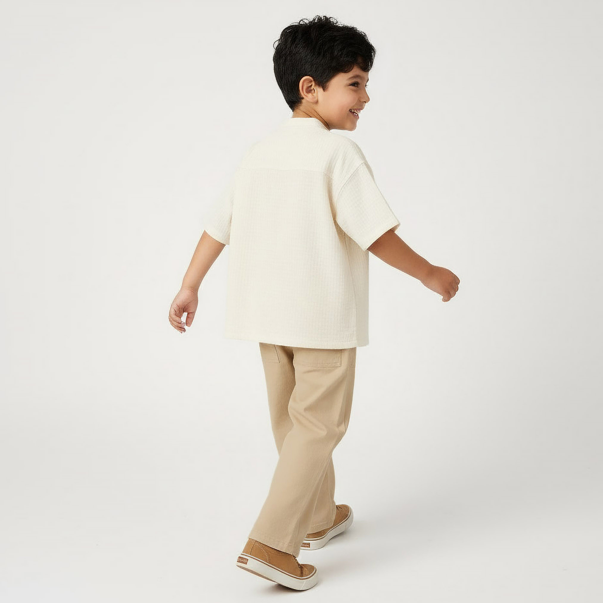 Eligo Collared Short Sleeves T-shirt with Texture-boys-clothing-tshirtsandpolos-image-3
