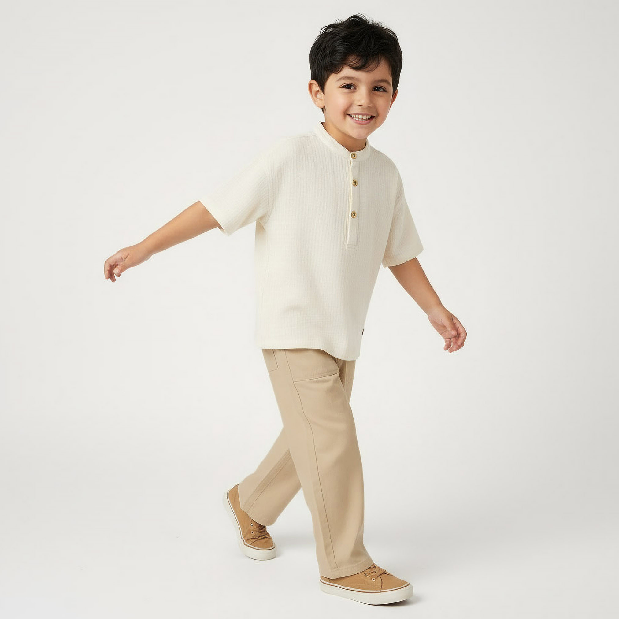 Eligo Collared Short Sleeves T-shirt with Texture-boys-clothing-tshirtsandpolos-image-6