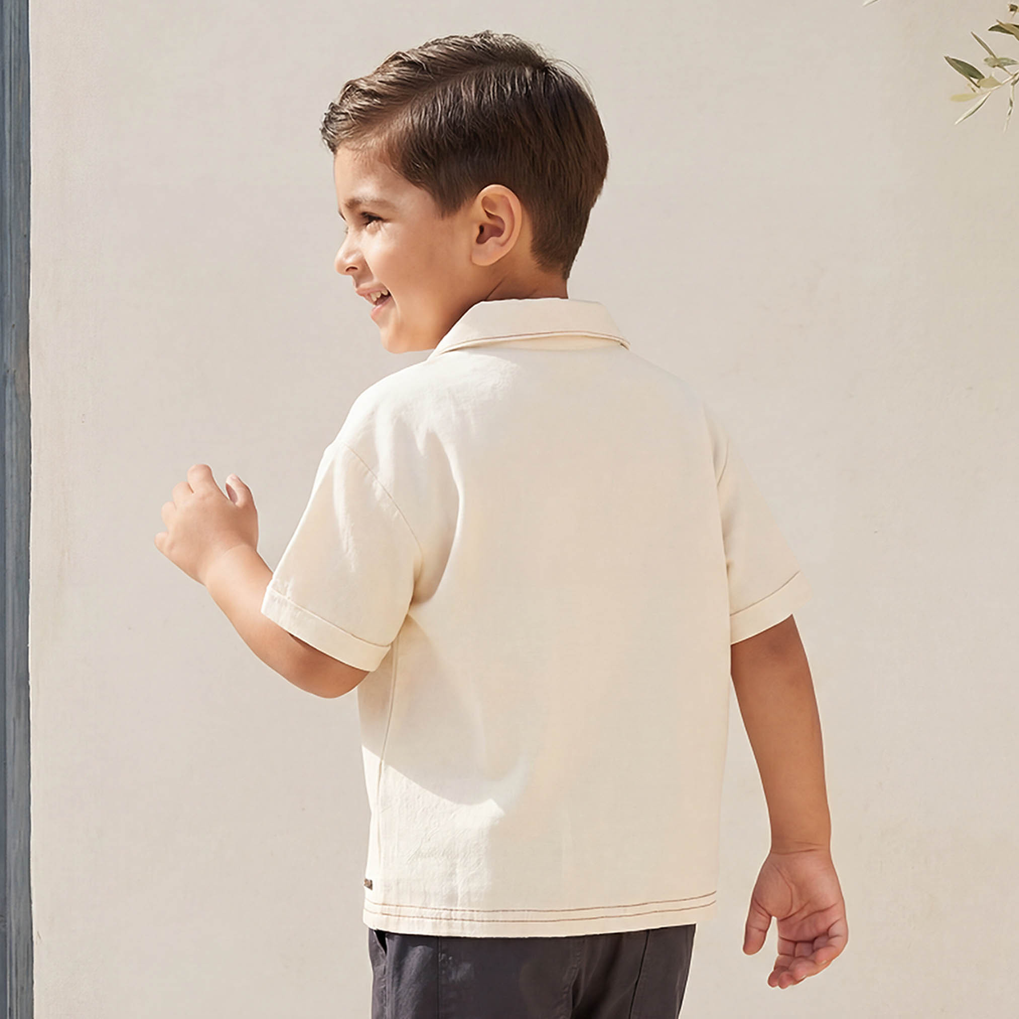 Eligo Short Sleeve Shirt with Palm Tree Embroidery-boys-clothing-shirts-image-3