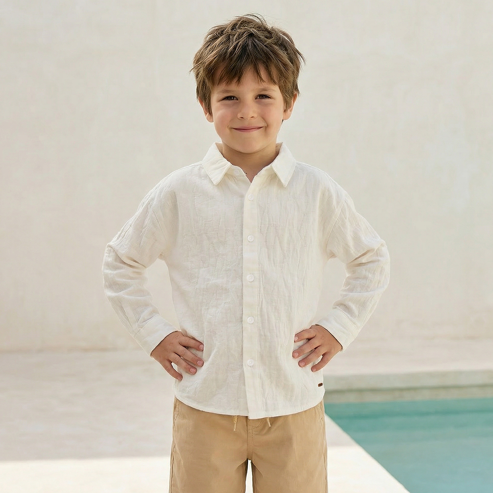 Eligo Long Sleeves Shirt with Textured Design-boys-clothing-shirts-image-1