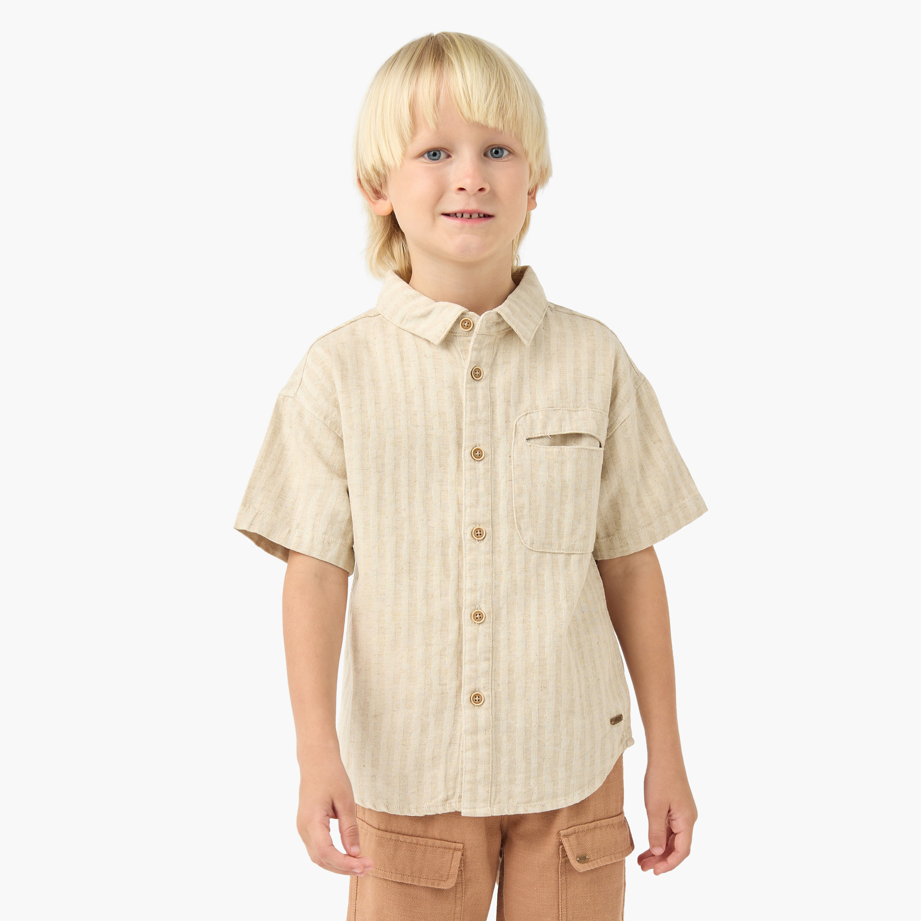 Eligo Short Sleeves Shirt with Stripes-boys-clothing-shirts-image-1