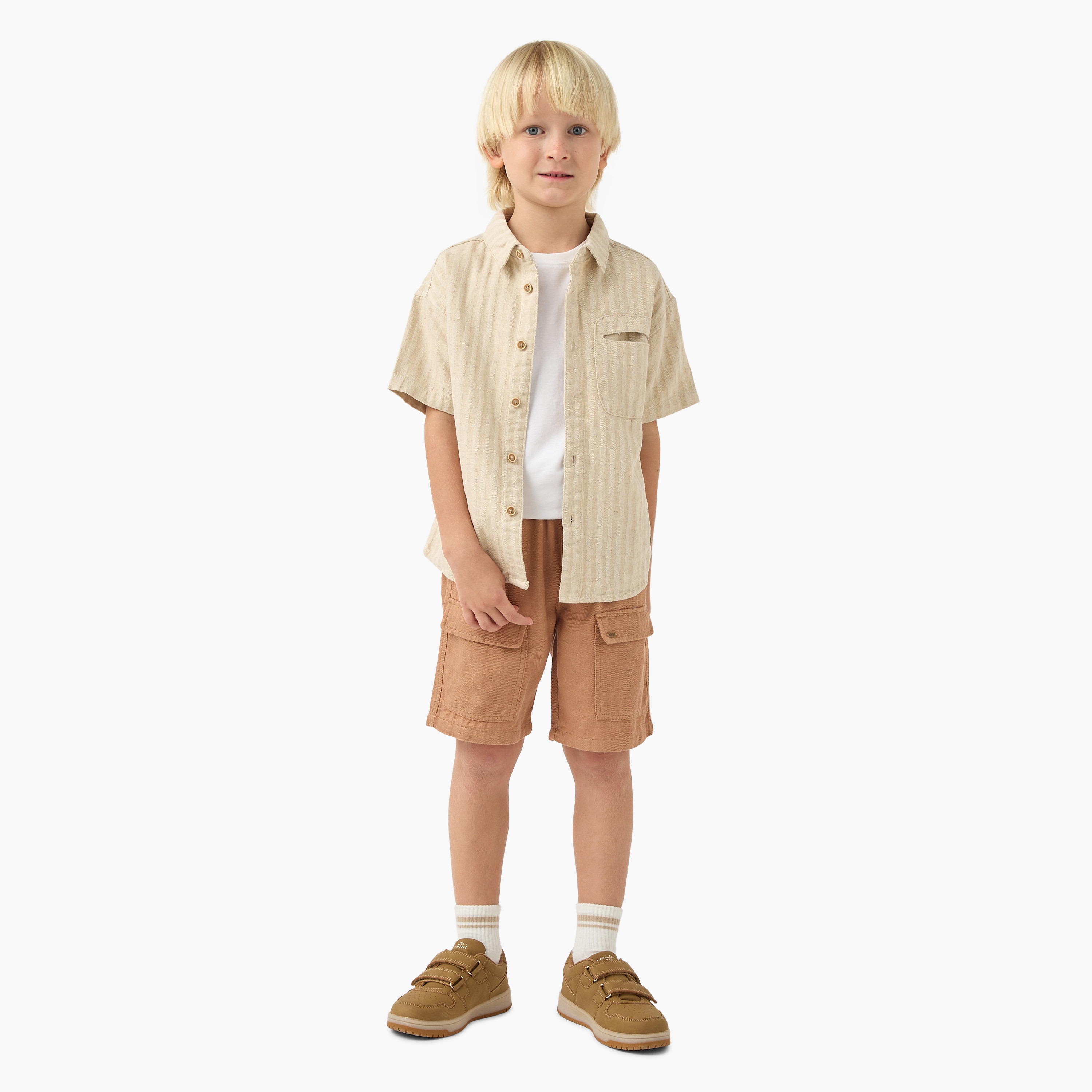 Eligo Short Sleeves Shirt with Stripes-boys-clothing-shirts-image-2