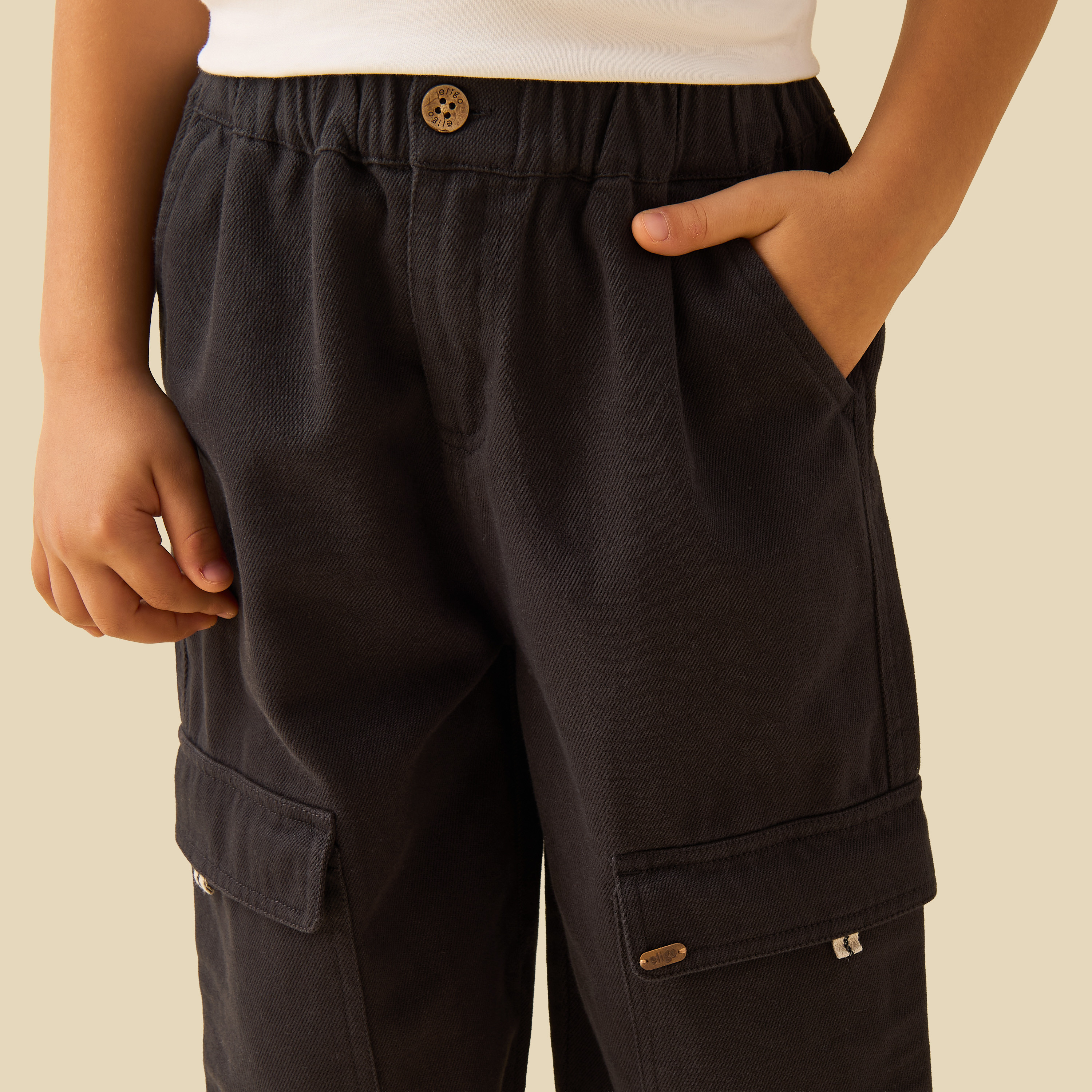 Eligo Trousers with Cargo Pockets, Elastic Waist-boys-clothing-bottoms-trousers-image-4