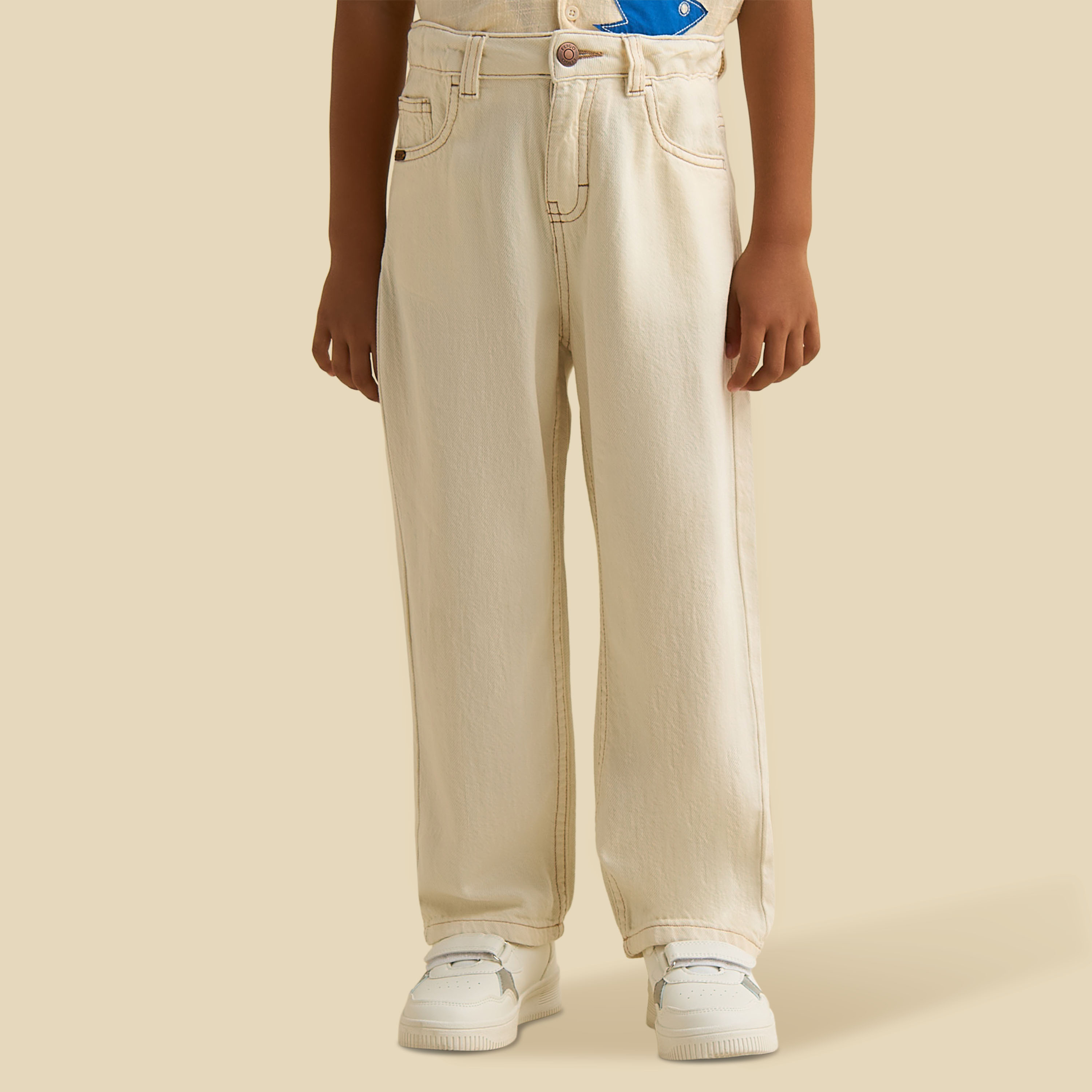 Eligo Trousers with Pockets, Buttoned Waist-boys-clothing-bottoms-trousers-image-1