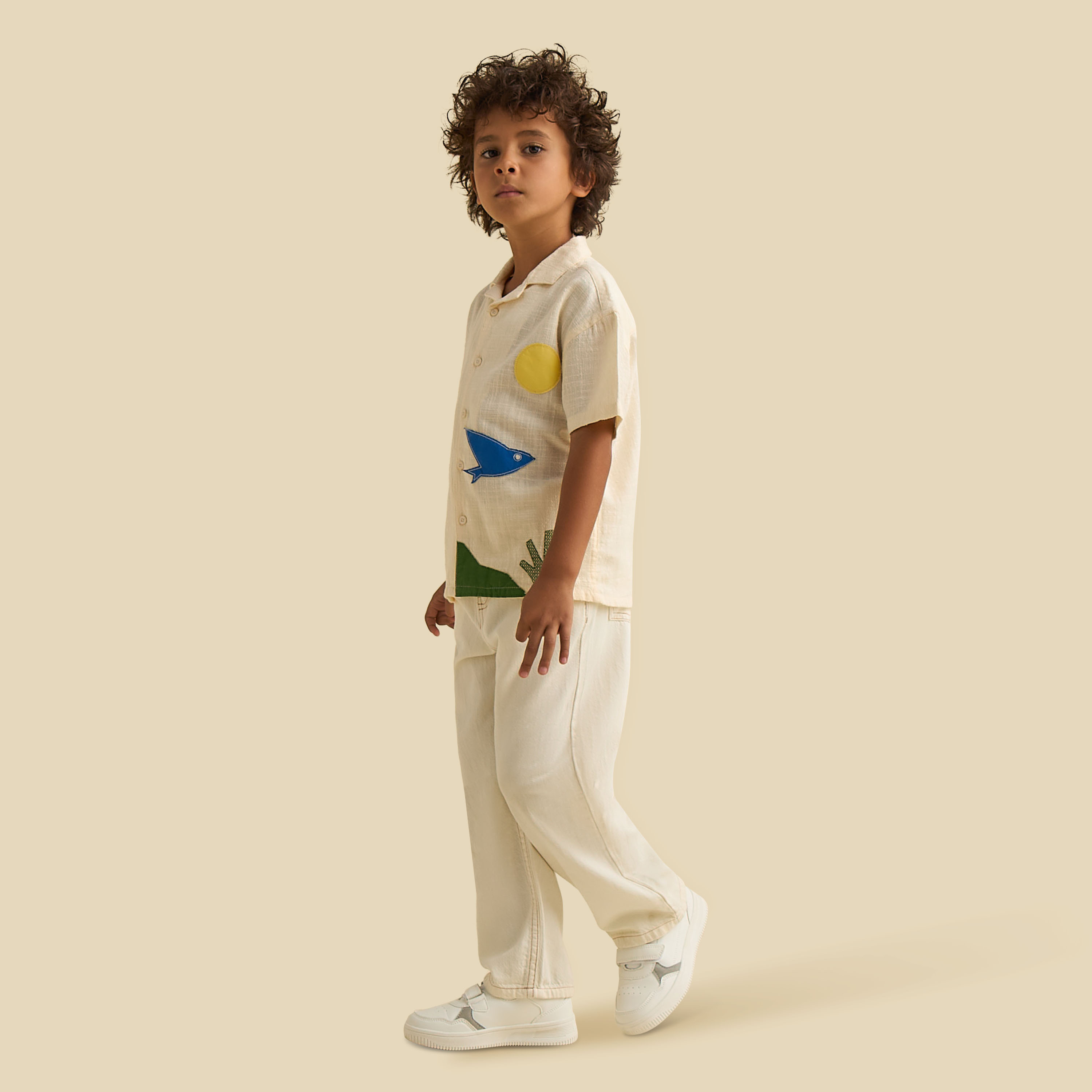 Eligo Trousers with Pockets, Buttoned Waist-boys-clothing-bottoms-trousers-image-2